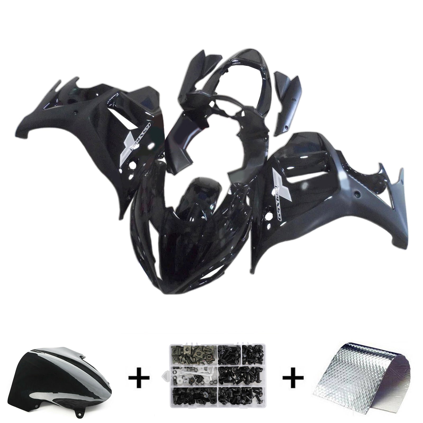 Amotopart 2008-2013 GSX650F Katana Suzuki Black Fairing Kit