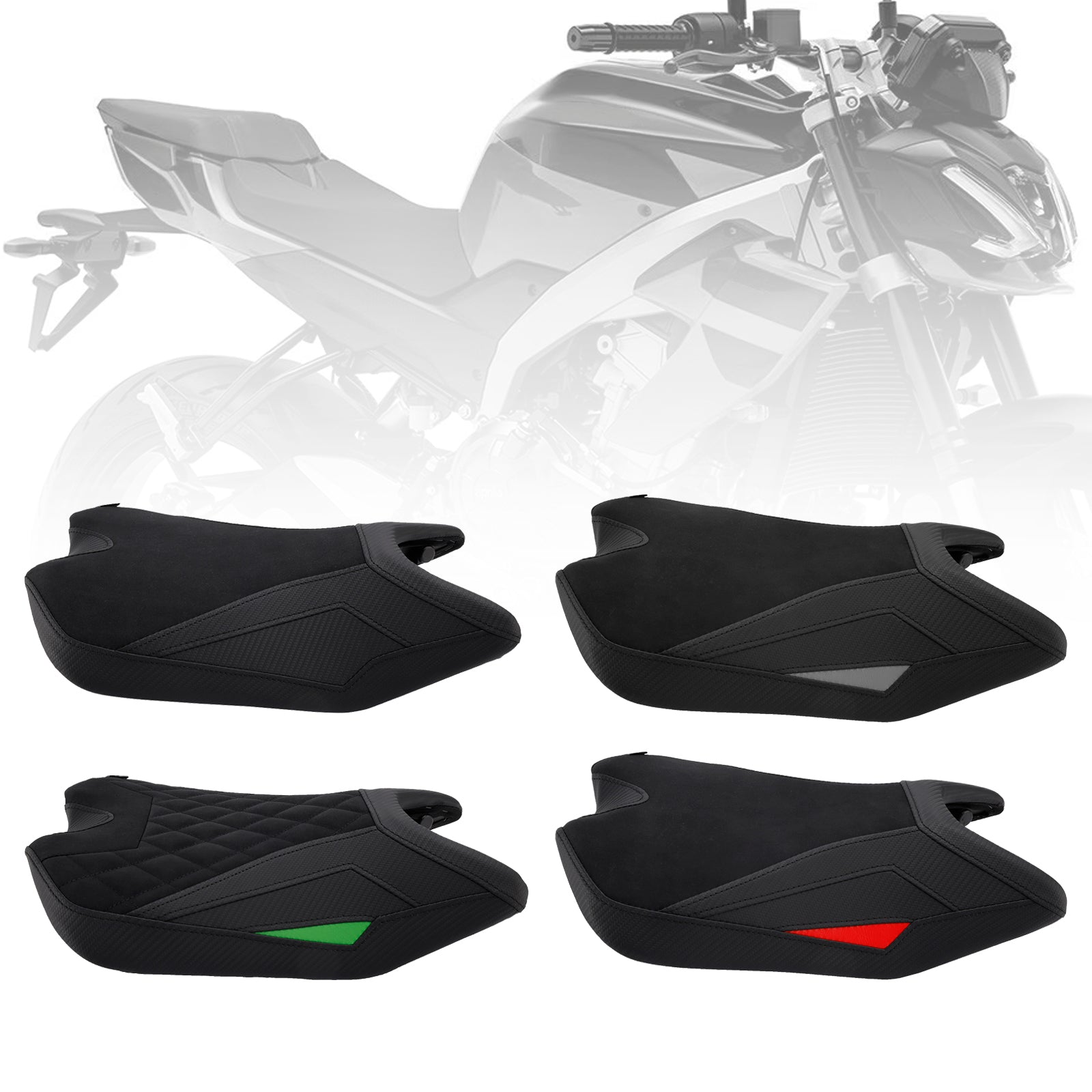 2024-2025 Green Aprilia Rs457 Rs 457 Front Driver Raider Seat Pillion Saddle Black