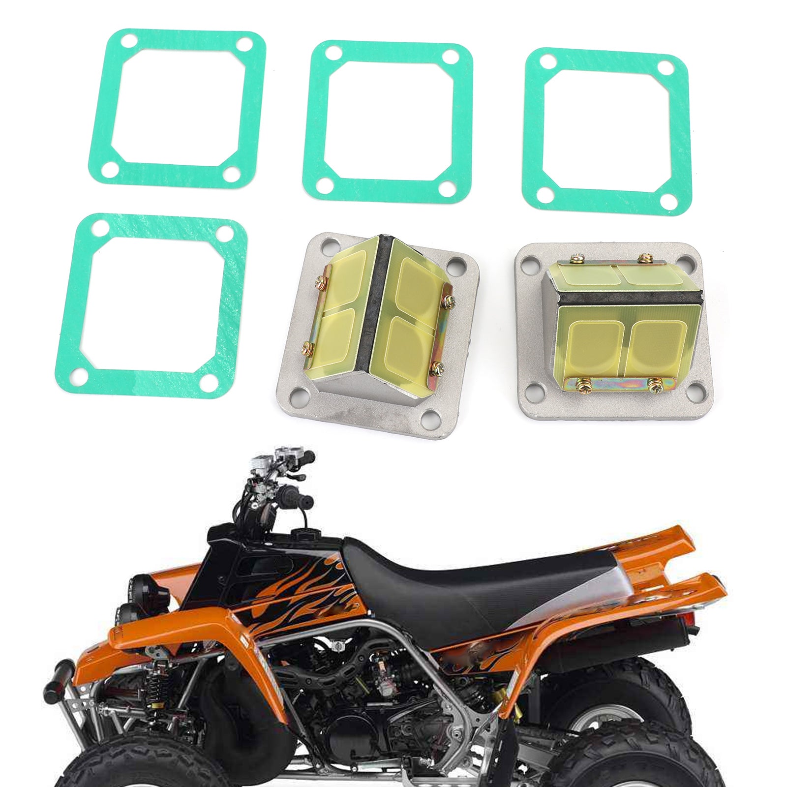 1987-2006 Yamaha Banshee YFZ350  Reed Valve Cages + Reeds