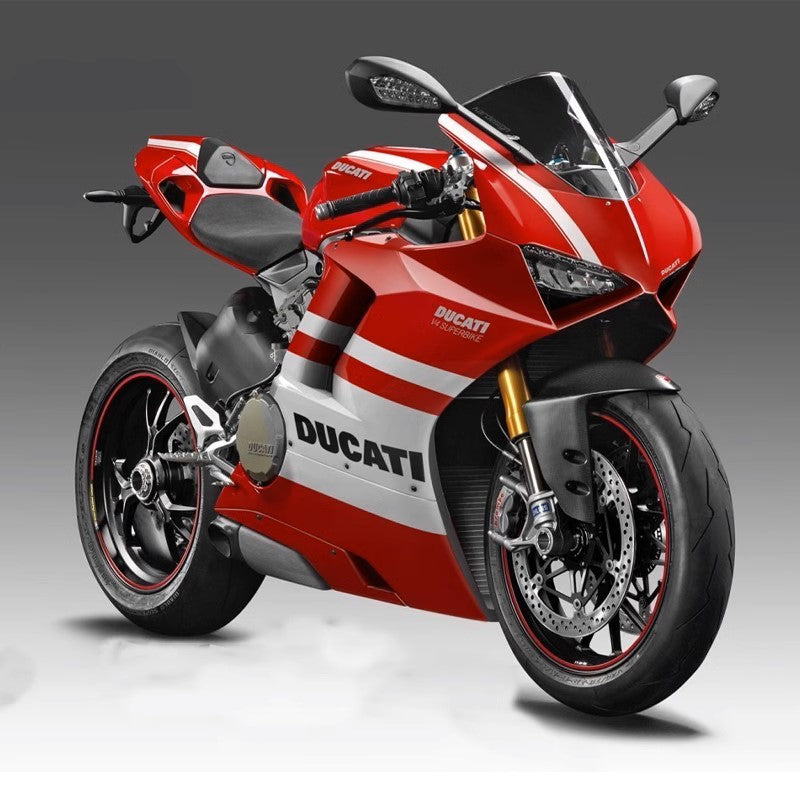 Amotopart Ducati 2018-2019 Panigale V4 V4S & 2018-2020 Panigale V4SP Kit de carénage rouge blanc