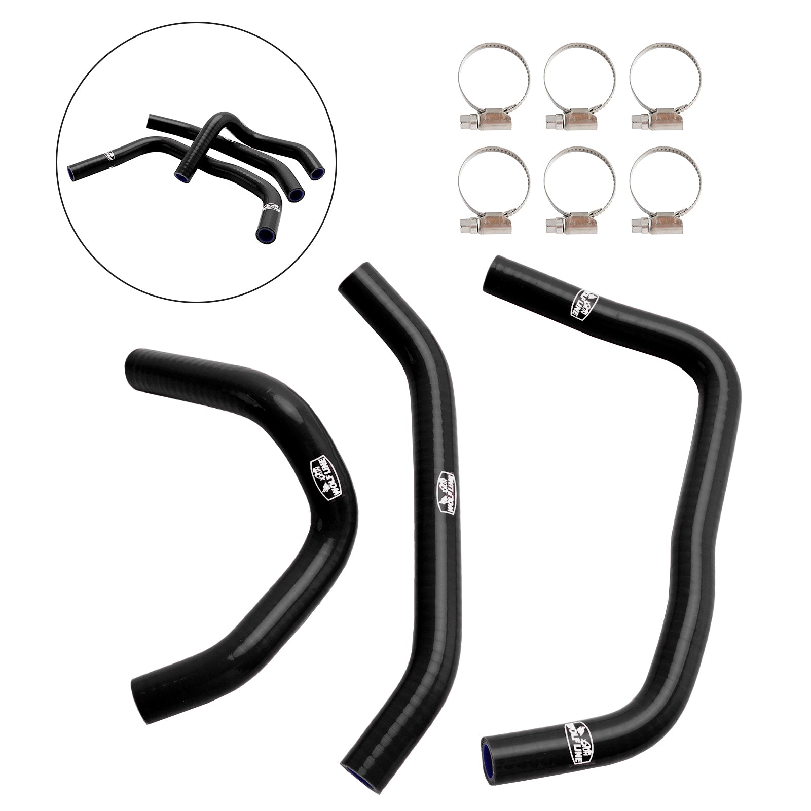 23-24 Kawasaki ZX4R ZX-4RR Silicone Radiator Coolant Hose Kit