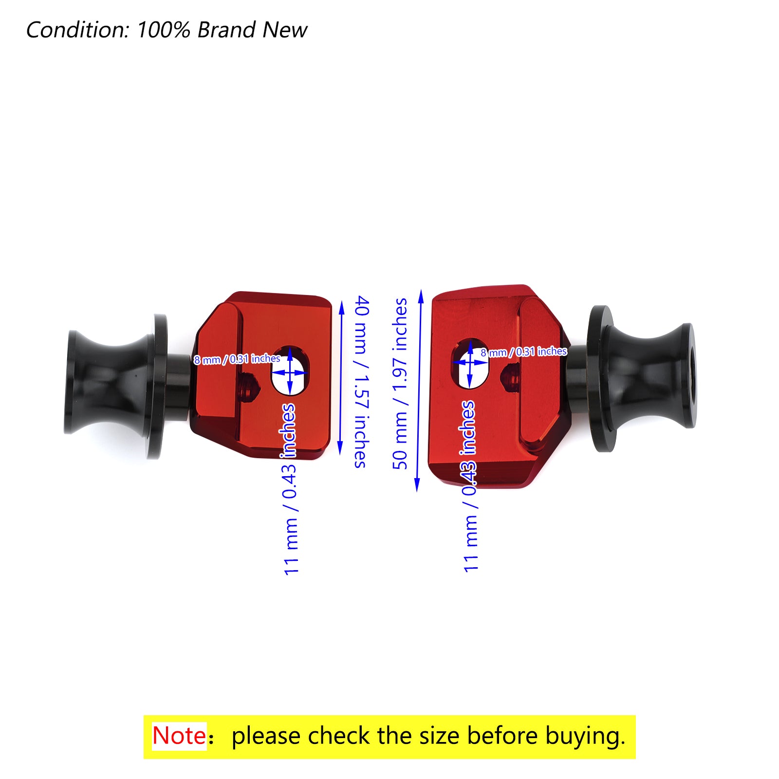 19-20 Honda CB650R CBR650R CNC Chain Adjuster Block With Stand Spool