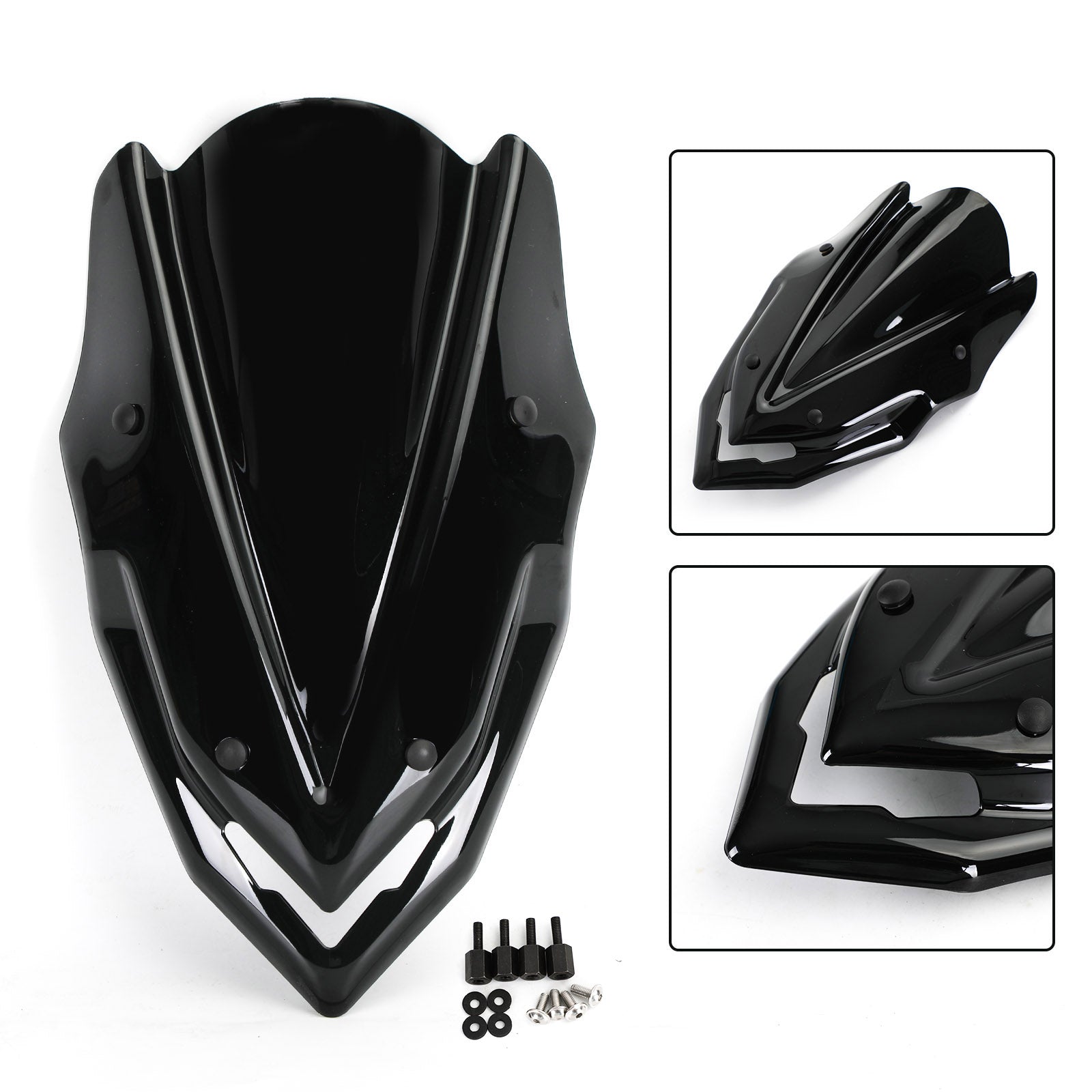 17-19 KAWASAKI Z900 Windshield Windscreen Wind Shield Protector Black