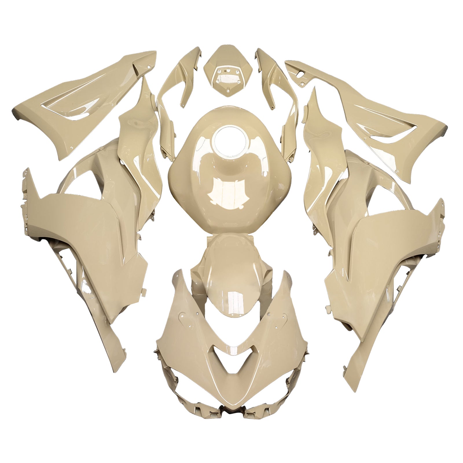 Amotopart 2024-2025 Kawasaki ZX-6R Beige Fairing Kit