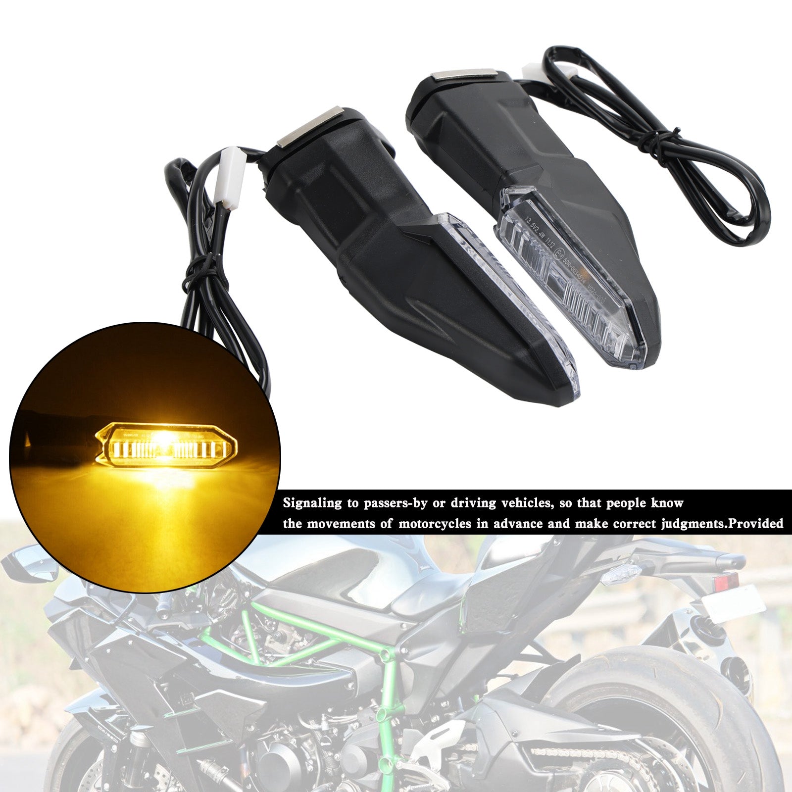 Luz intermitente para Kawasaki Z125 Z250 Z400 Z650 Z750 Z800 Z900