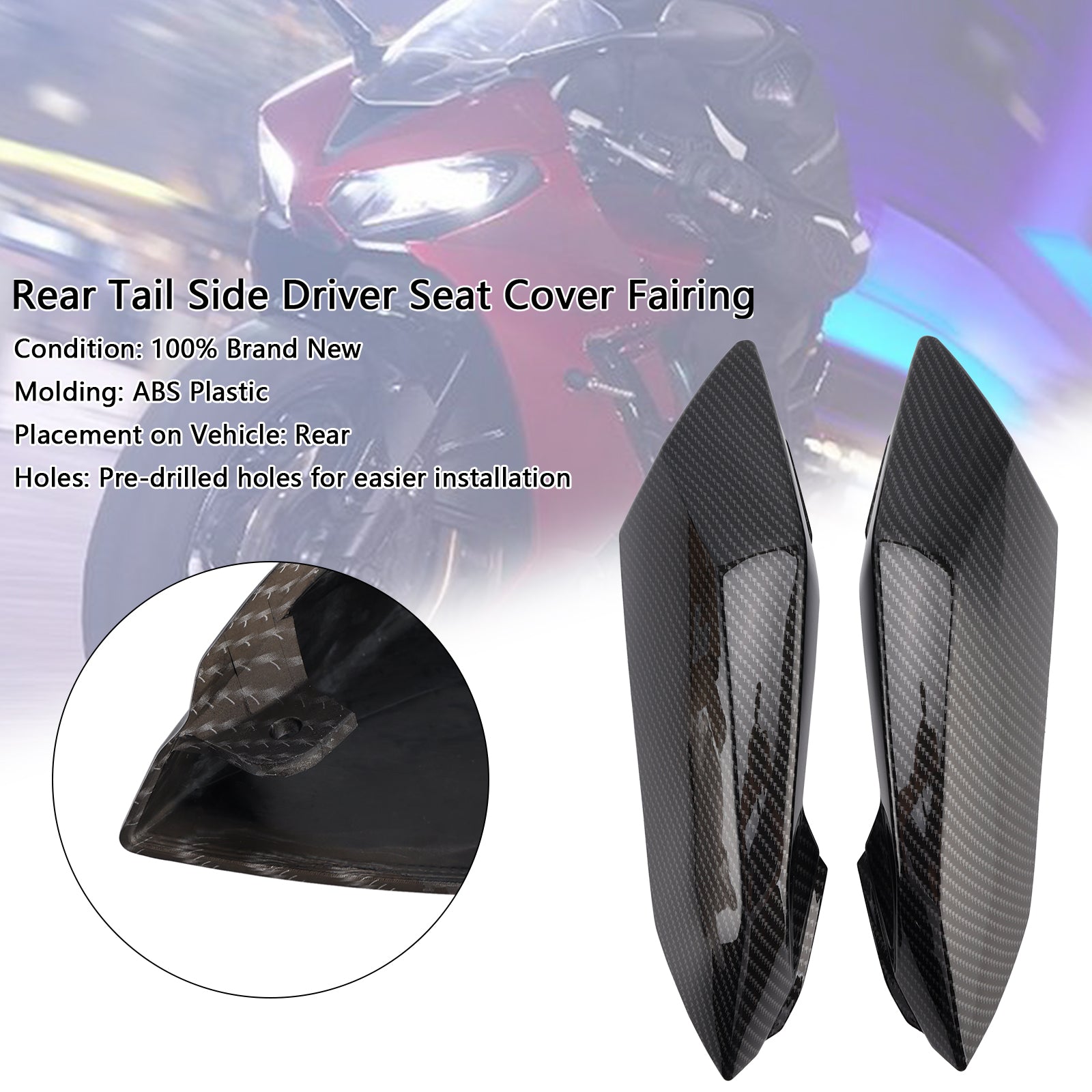 2024-2025 Daytona 660 Rear Tail Side Driver Seat Cover Fairing