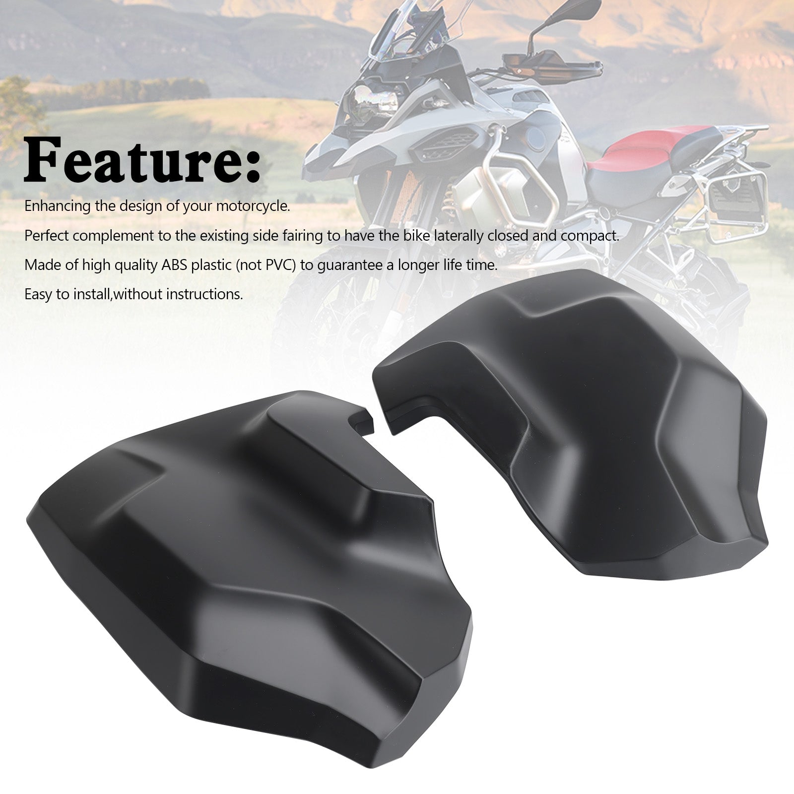 18-23 BMW R1250GS ADV Side Frame Fairing Cowl Guards Radiator Cover