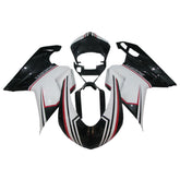 Amotopart 2007-2012 Ducati 1098 1198 848 Schwarz-Weiß Style2 Verkleidungssatz