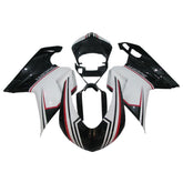 Amotopart All Years Ducati 1098 1198 848 Black&White Style2 Fairing Kit