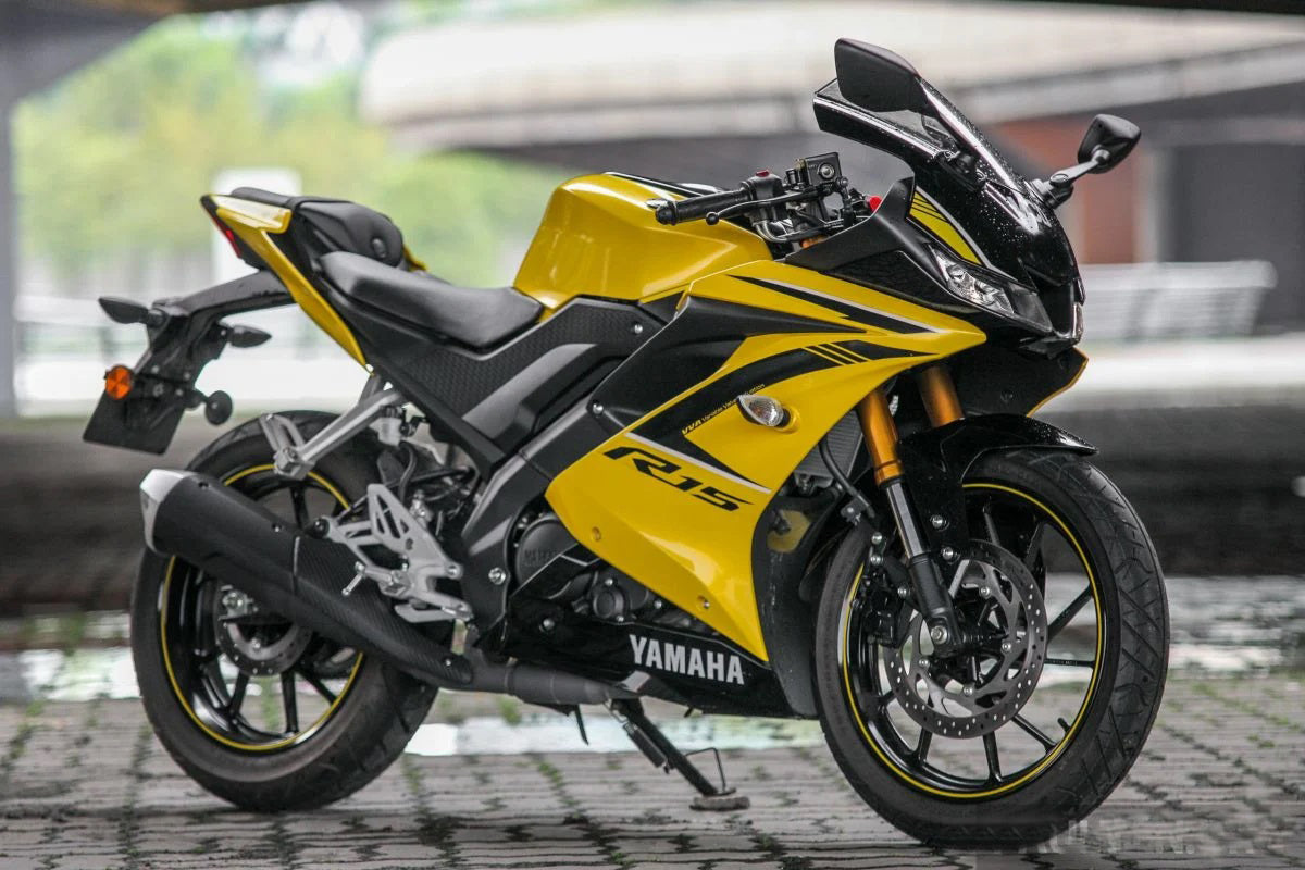 Amotopart 2018-2024 Yamaha YZF R15 Kit de carenado amarillo negro