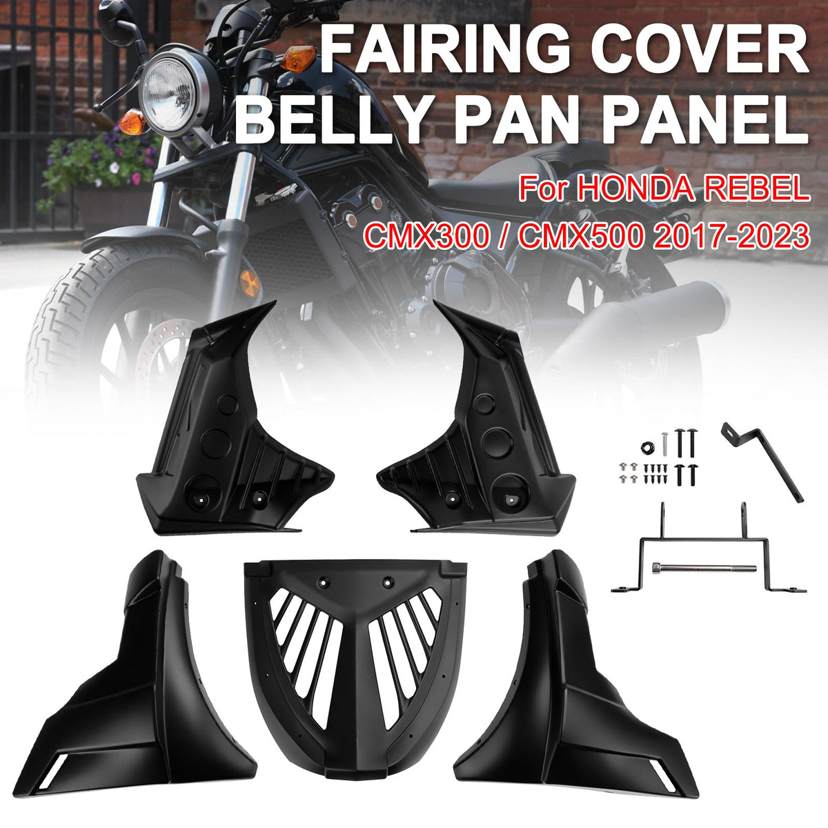 Fairing Cover Belly Pan Panel Engine Guard For Honda Rebel CMX 300 500 17-2023