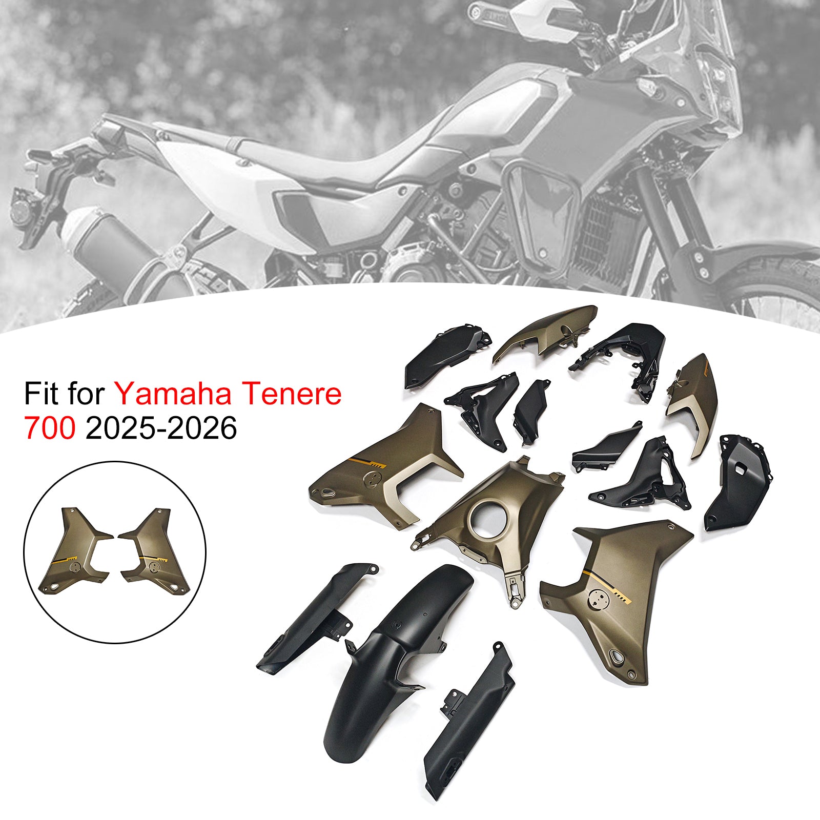 Amotopart 2025-2026 Yamaha Tenere 700 T700S Fairing Kit Collection