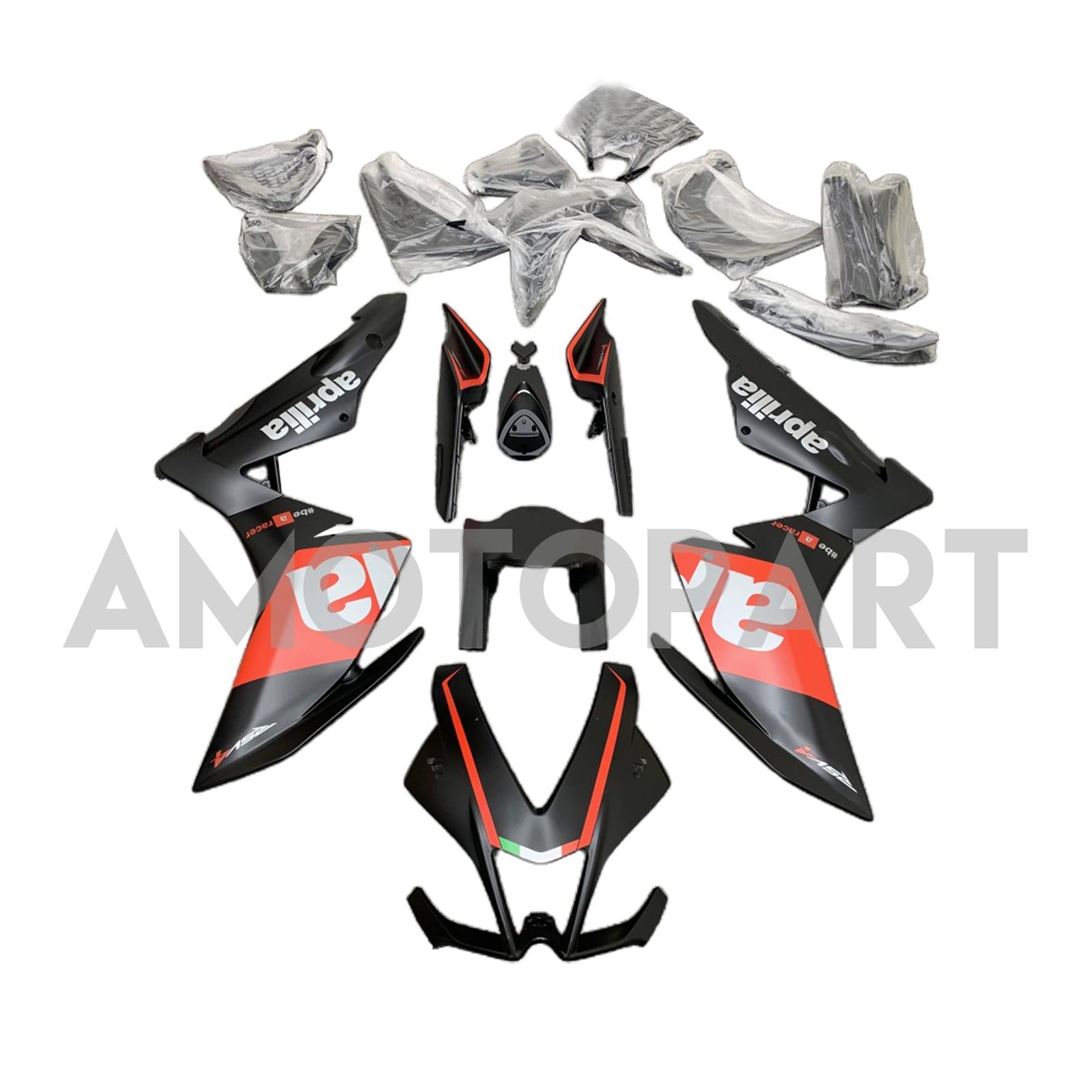 Amotopart 2009-2015 RSV4 1000 Aprilia Red&Black Style1 Fairing Kit