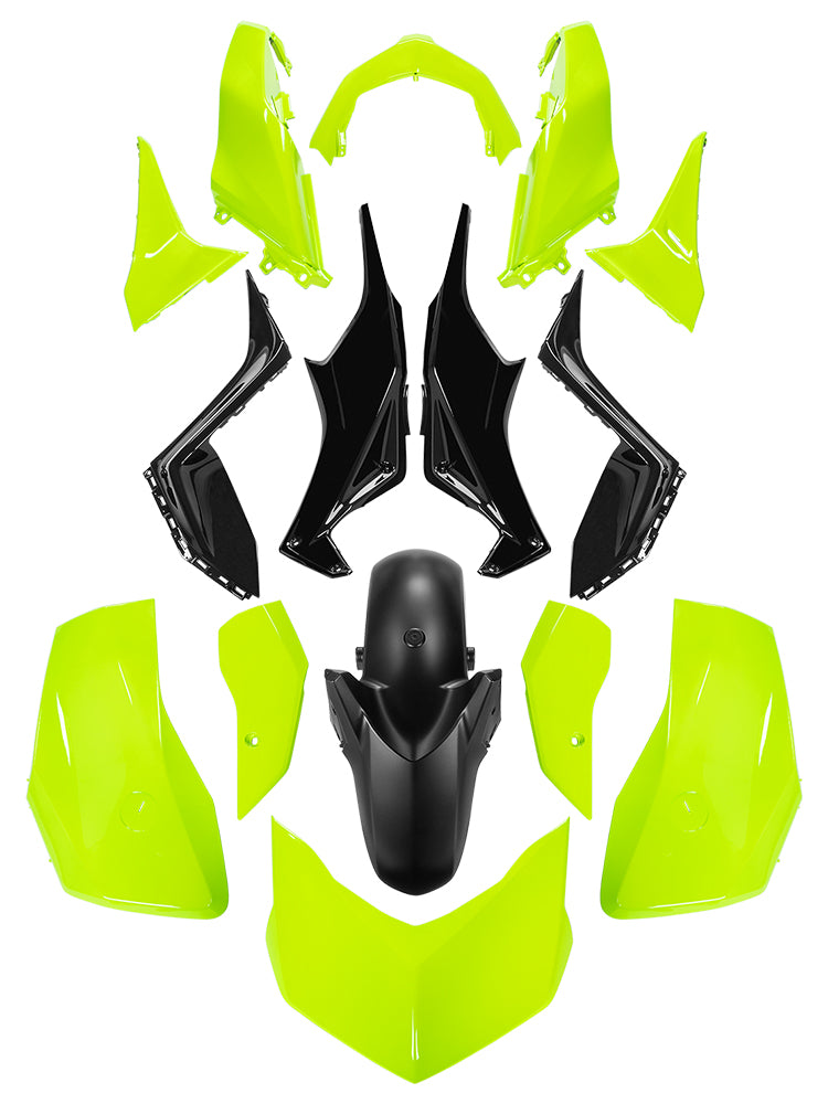 Amotopart 2023-2024 Yamaha X-MAX 300 Yellow Black Fairing Kit