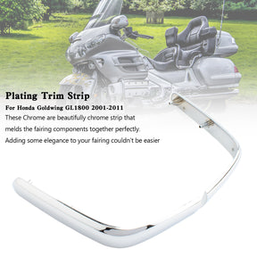 Trunk Trim Strip Moldings Accent For Honda Goldwing GL1800 2001-2011 Chrome