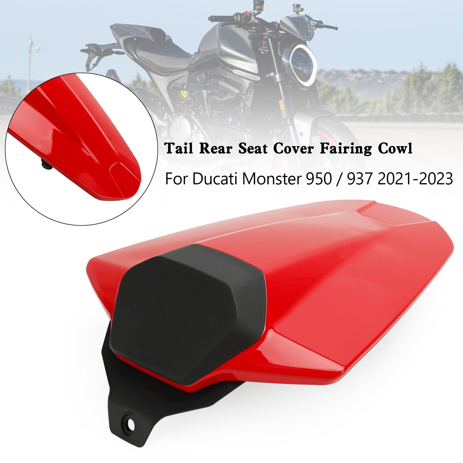 2021-2023 Ducati Monster 950 937 Couverture de siège arrière Capot de carénage