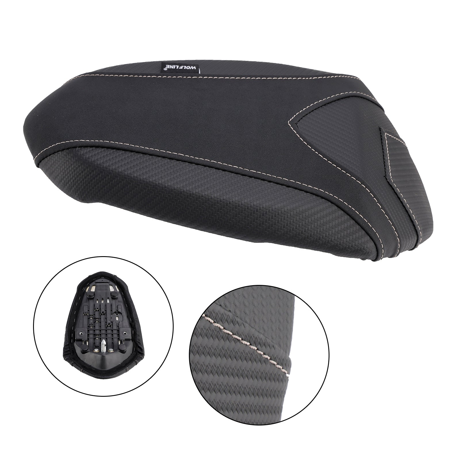 Triumph Street Triple 765 S R 19-24 Rear Passenger Seat Pillion Saddle Flat Black