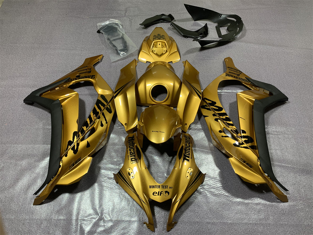 Amotopart Kawasaki ZX10R 2016-2020 Gold Fairing Kit