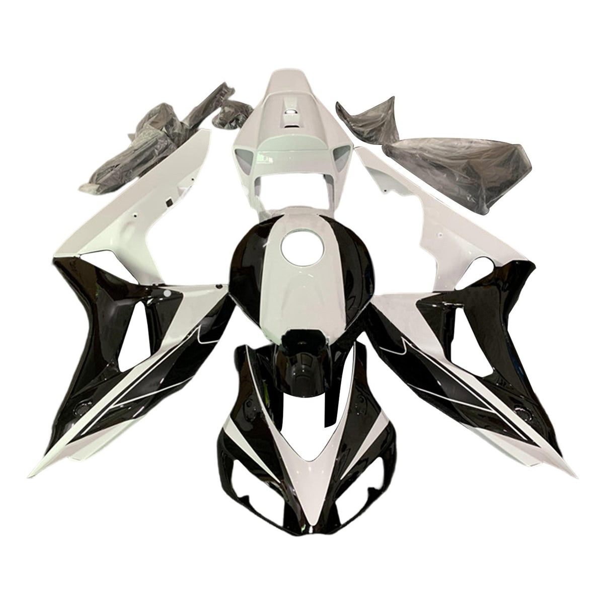 Amotopart 2006-2007 Honda CBR1000RR Black&White Fairing Kit