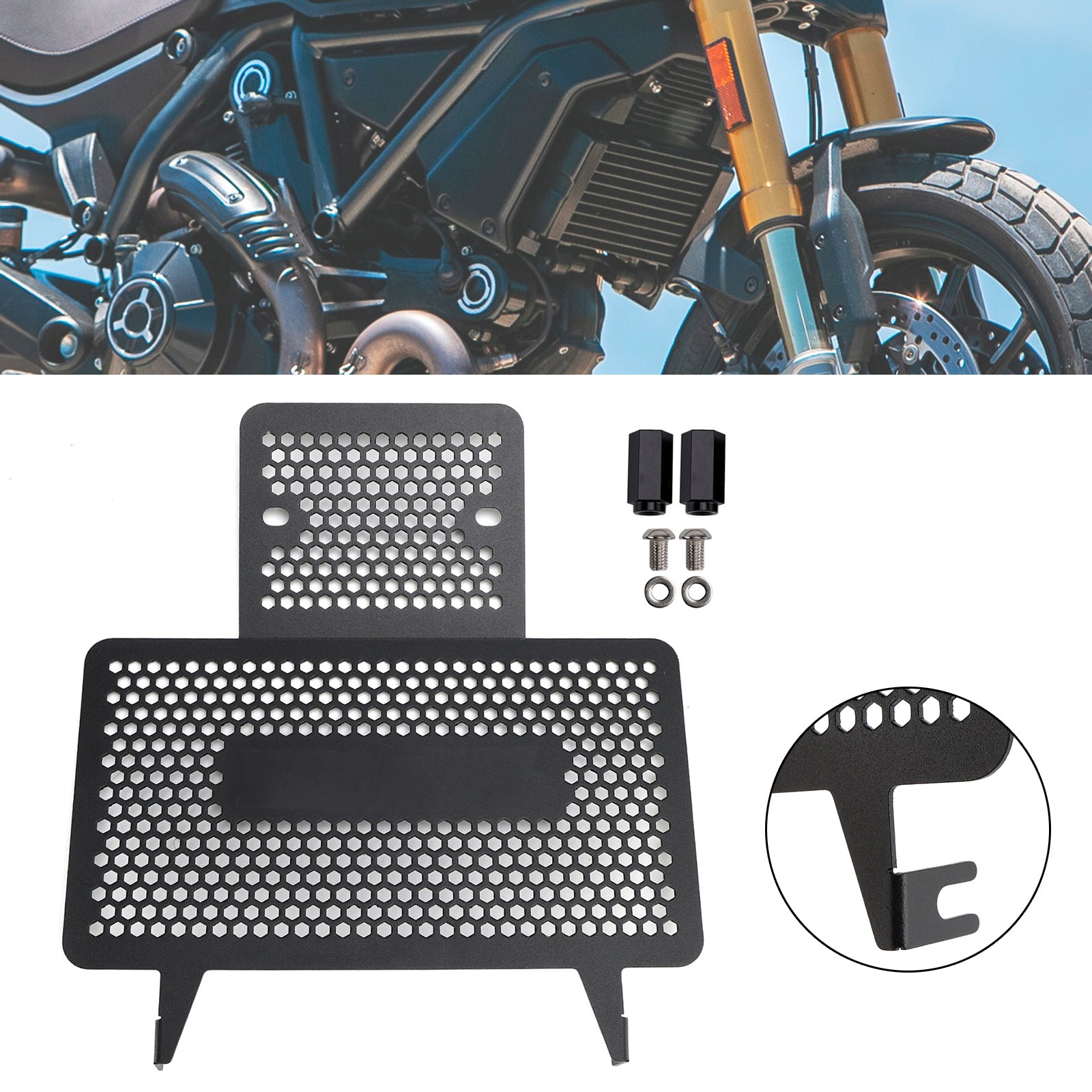 2018-2025 2024 Du Scrambler 1100 Radiator Guard Cover Protector Steel Fits