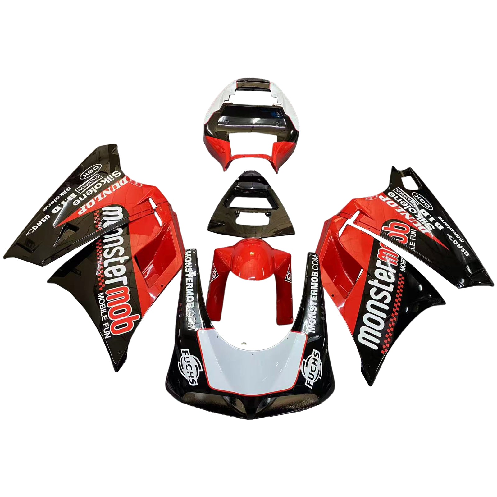 Amotopart 1996-2002 Ducati 748/916/996/998 Red Black Fairing Kit