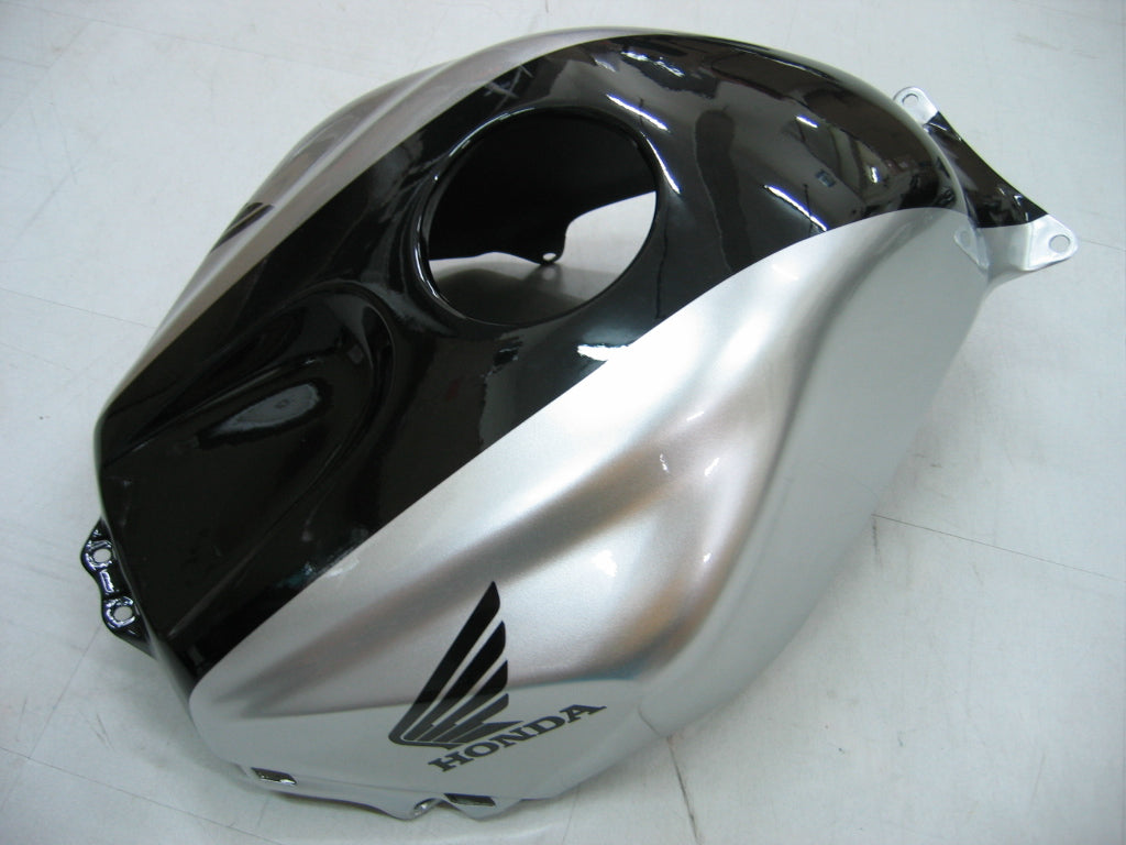 Amotopart 2005-2006 ホンダ CBR600RR ブラック&シルバー アクセント フェアリングキット