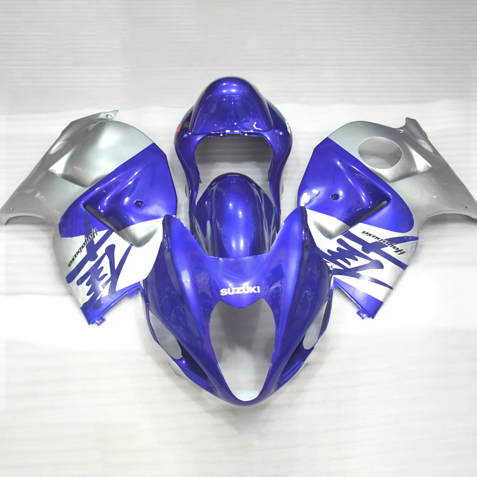 Amotopart 1999-2007 Suzuki Hayabusa GSX1300R Blue Silver Fairing Kit