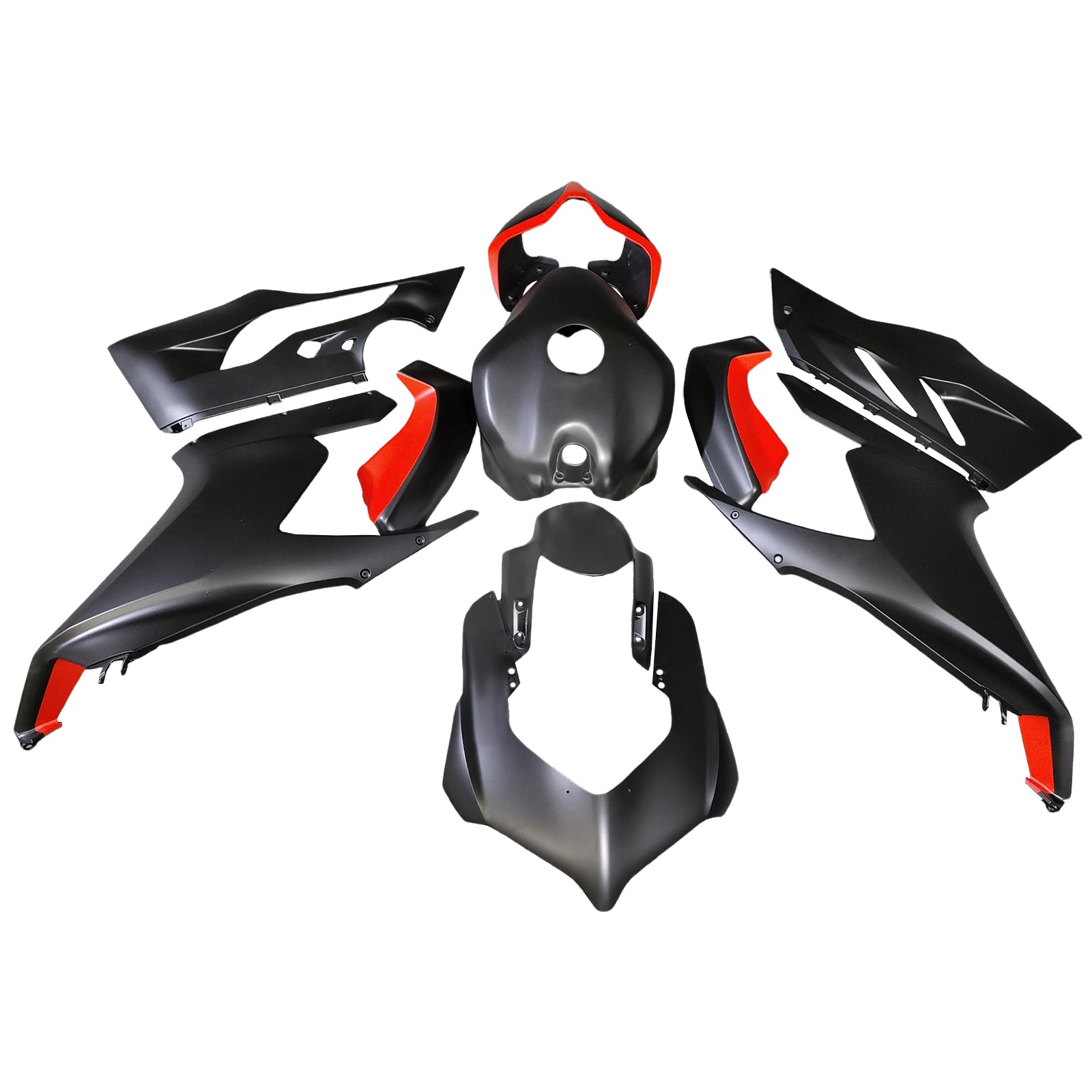 Amotopart 2020-2024 Ducati V2 Matte Black Fairing Kit