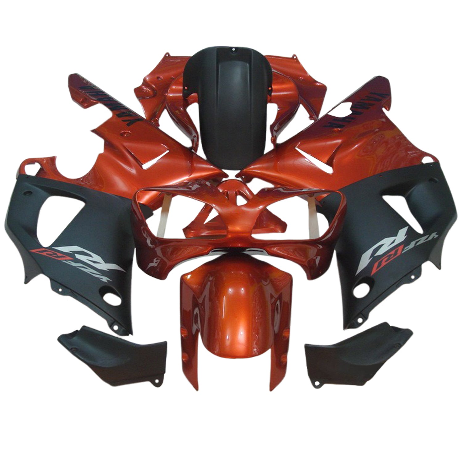 Amotopart 2000-2001 Yamaha YZF 1000 R1 Kit de carenado negro naranja