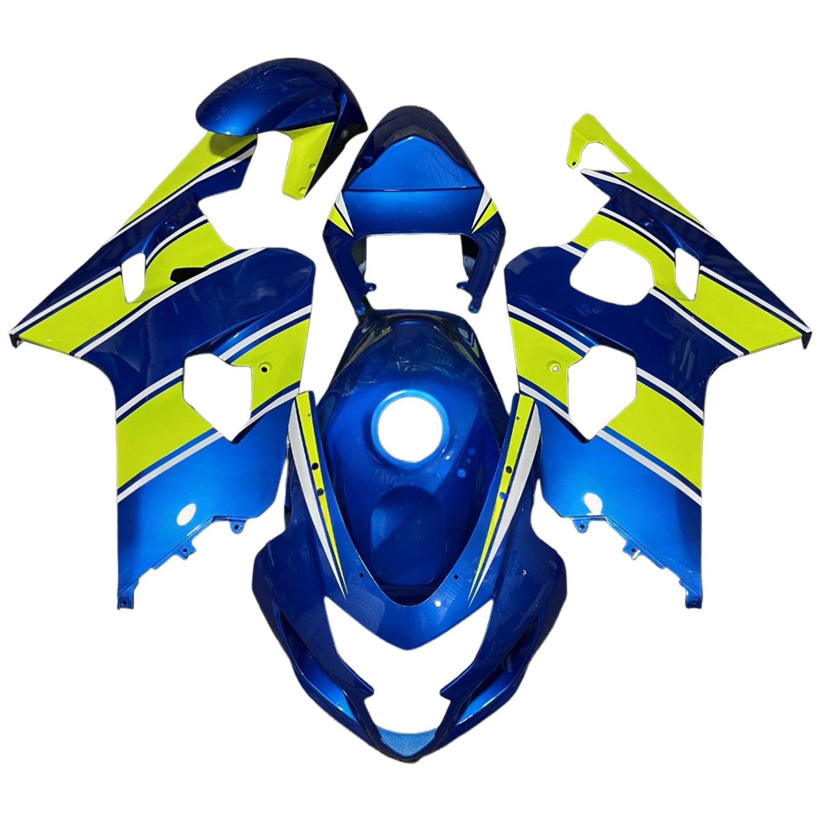 Amotopart 2004-2005 Suzuki GSXR 600/750 Blue Yellow Fairing Kit