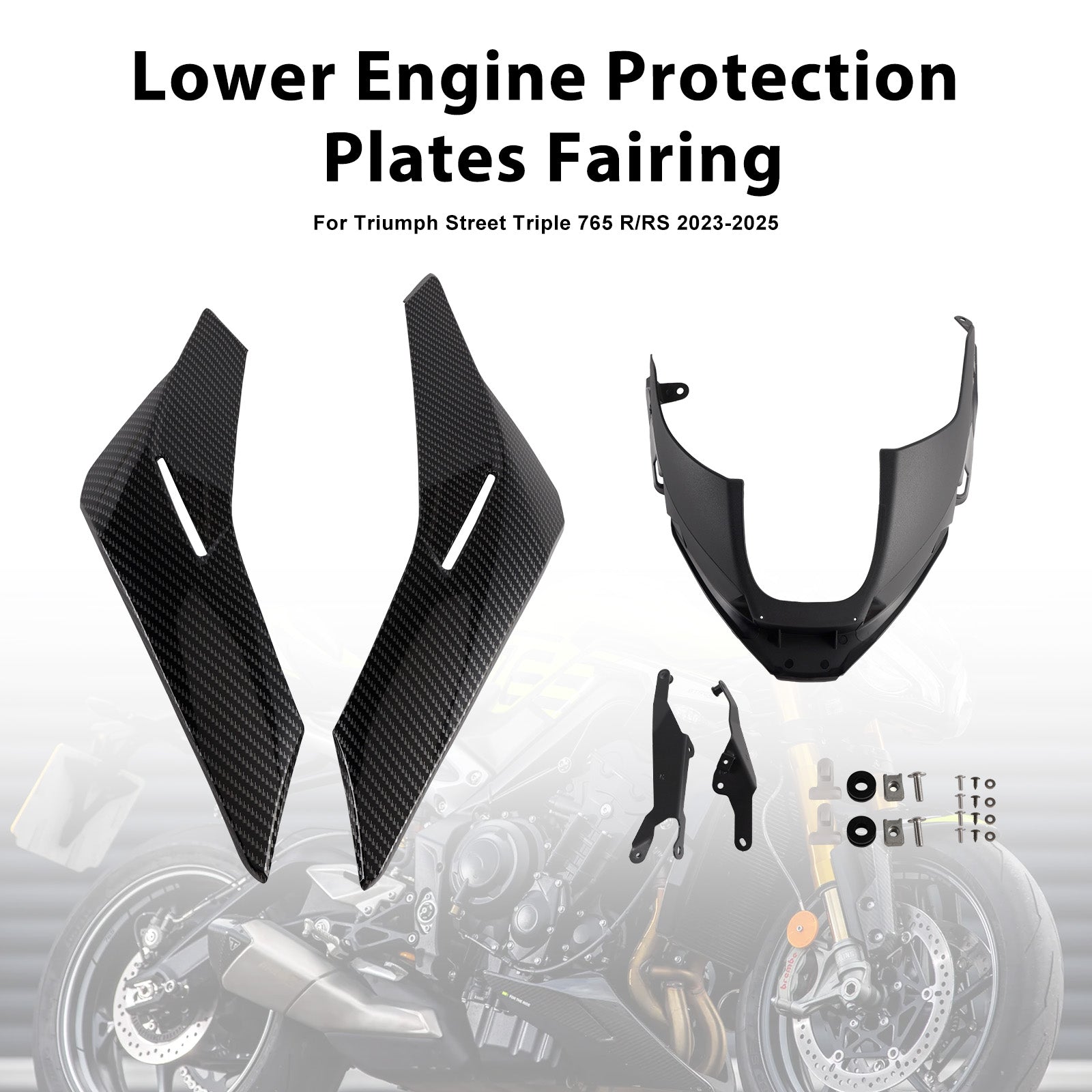 2023-2025 Street Triple 765 R/RSEngine Lower Belly Pan Panels Guard Fairing