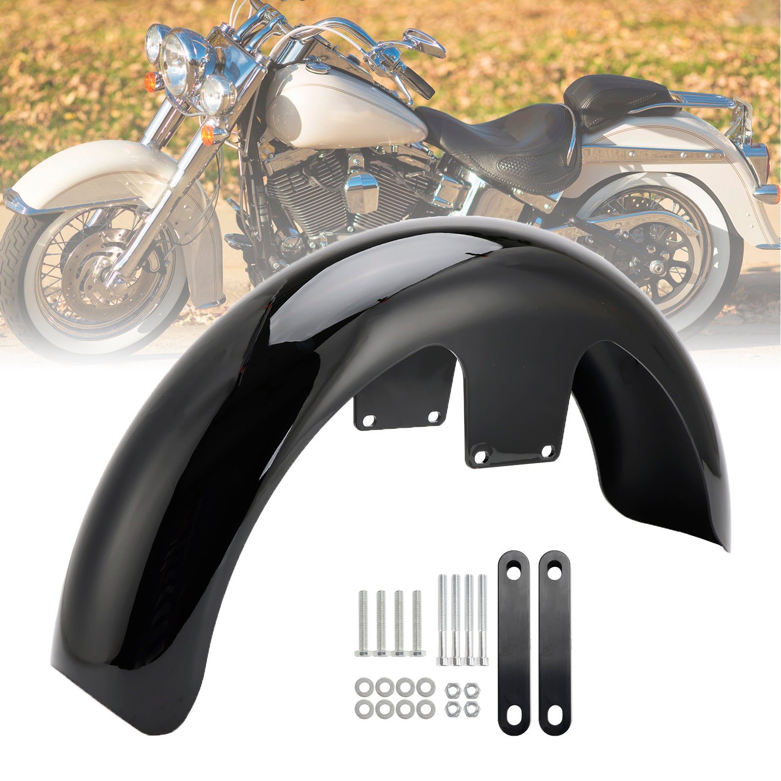 19" Wrap Front Fender ABS For Touring Electra Street Road Glide Baggers FLHT FLHR