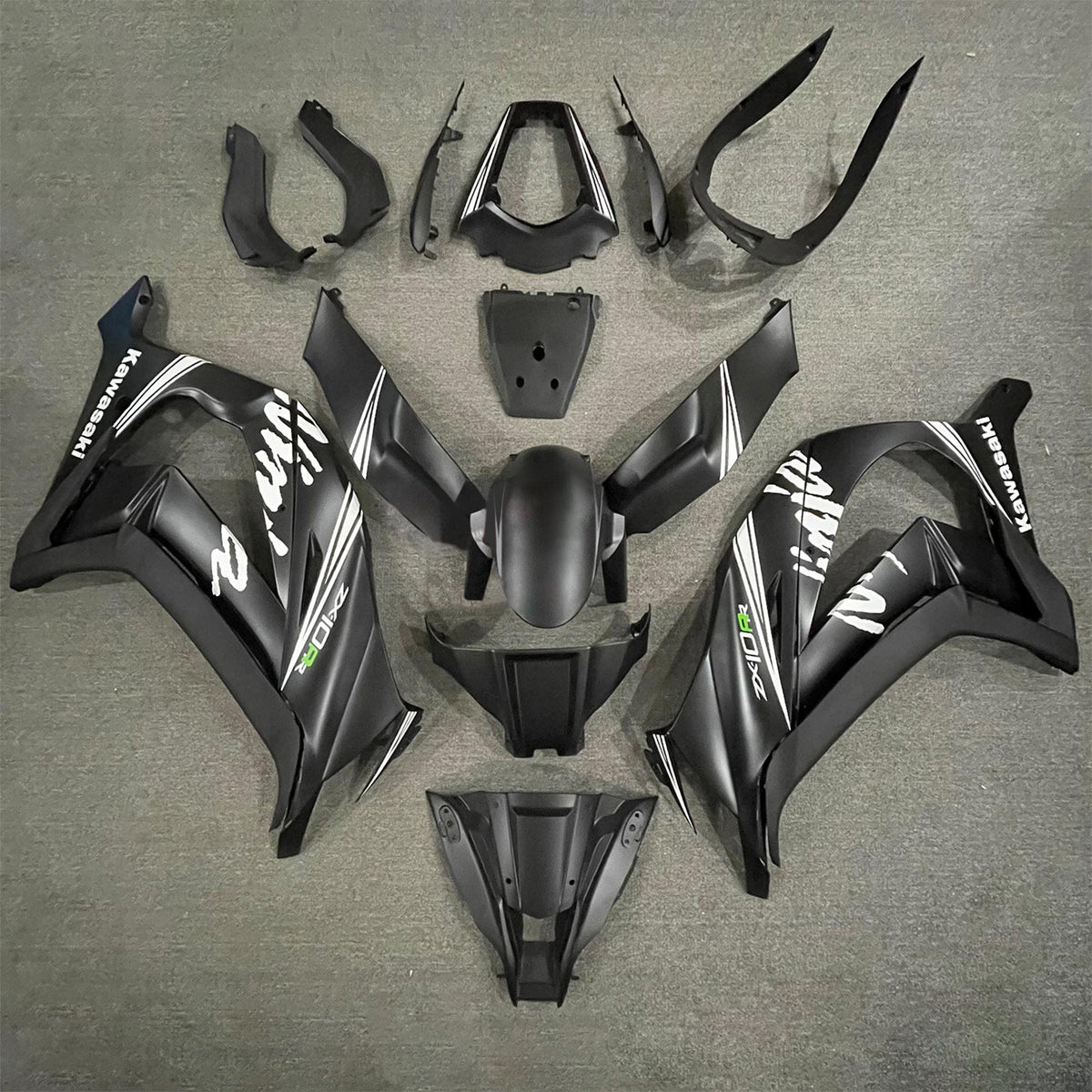 Amotopart 2011-2015 Kawasaki ZX10R Nero con kit carenatura logo