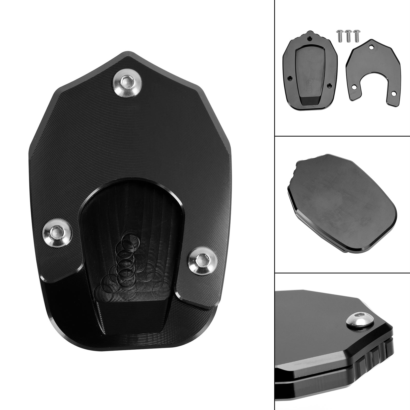 Suzuki 15-20 GSX-S1000 & 22-23 GSX-S1000 Black Kickstand Enlarge Plate Pad