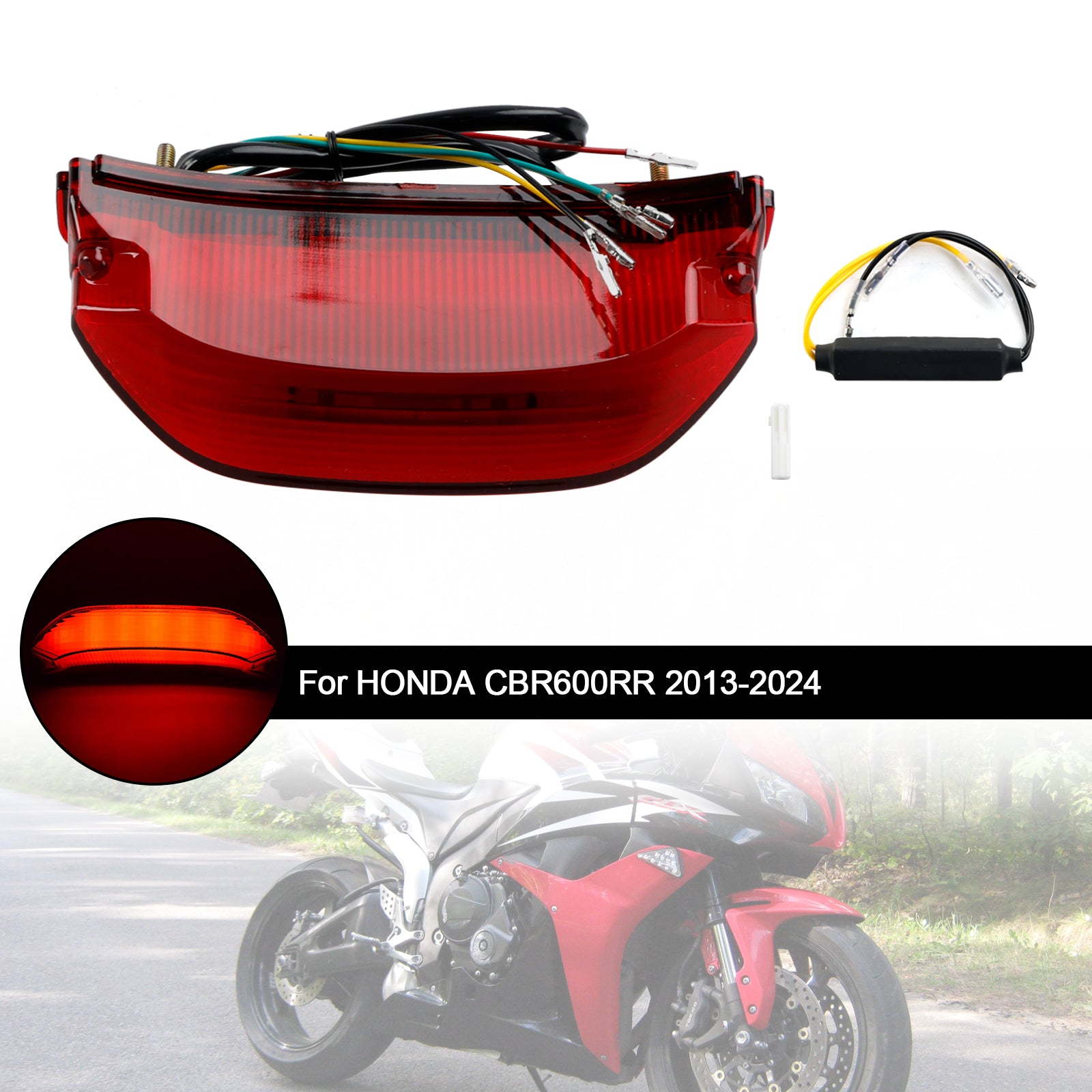 13-24 HONDA LED Rear Tail Brake Turn Signals Light CBR600RR