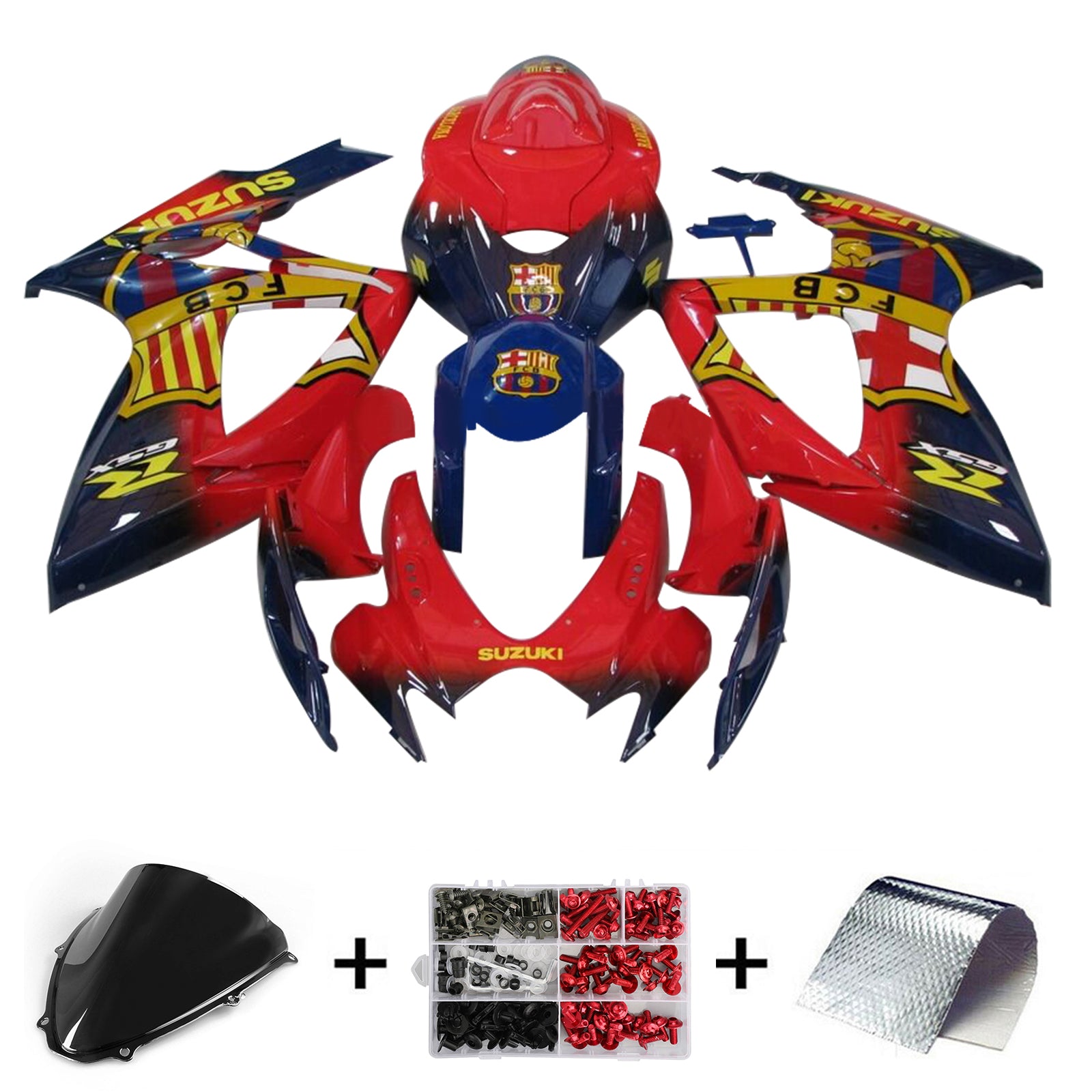 Amotopart 2006-2007 K6 GSXR 600/750 Suzuki Red&Yellow Fairing kit