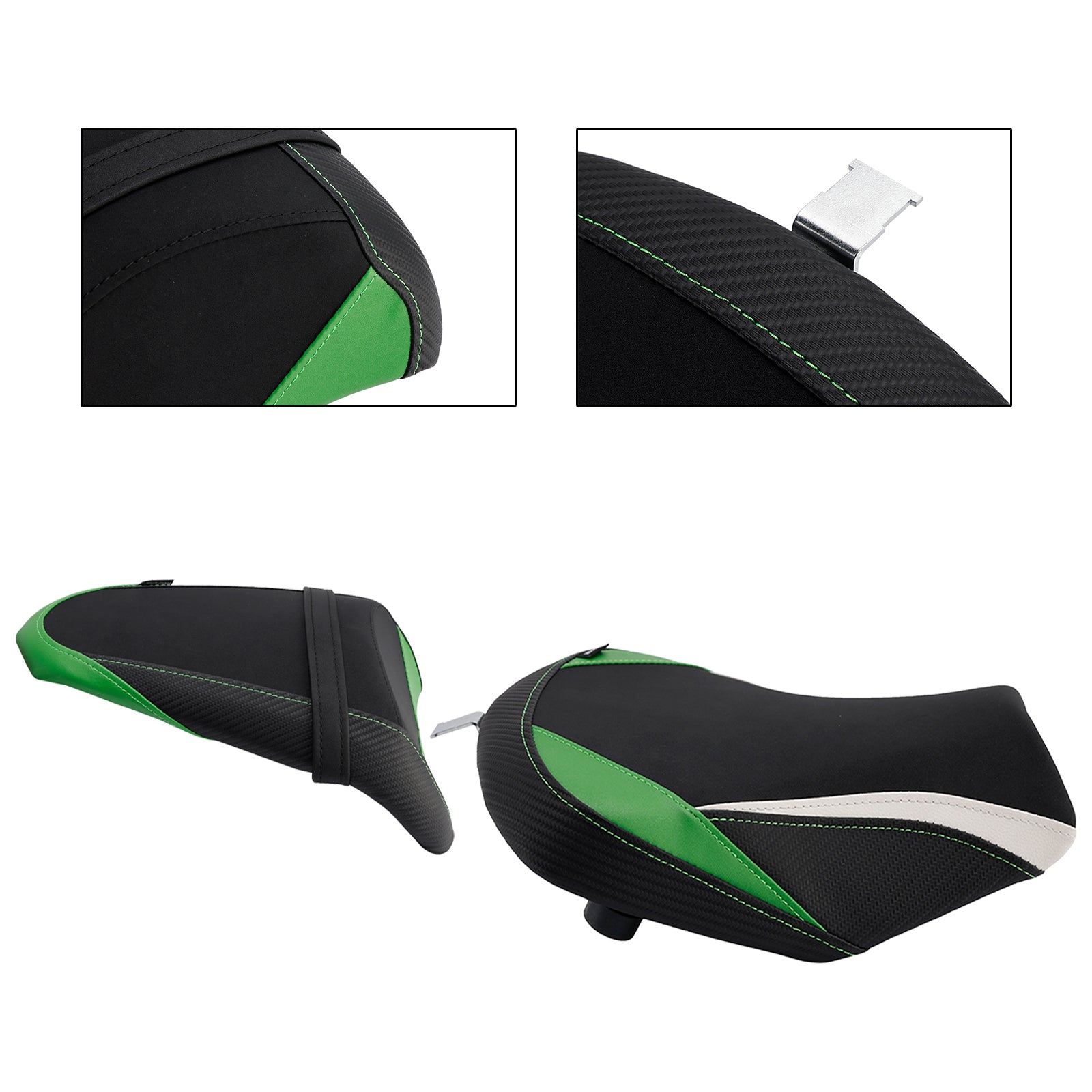 17-25 Kawasaki Ninja 650 Z650 Lower Front W/ Rear Seat Driver Pillion White