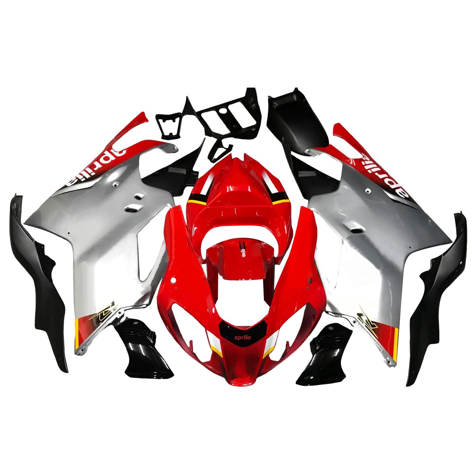 Amotopart 2003–2006 Aprilia RSV1000 rot-graues Verkleidungsset