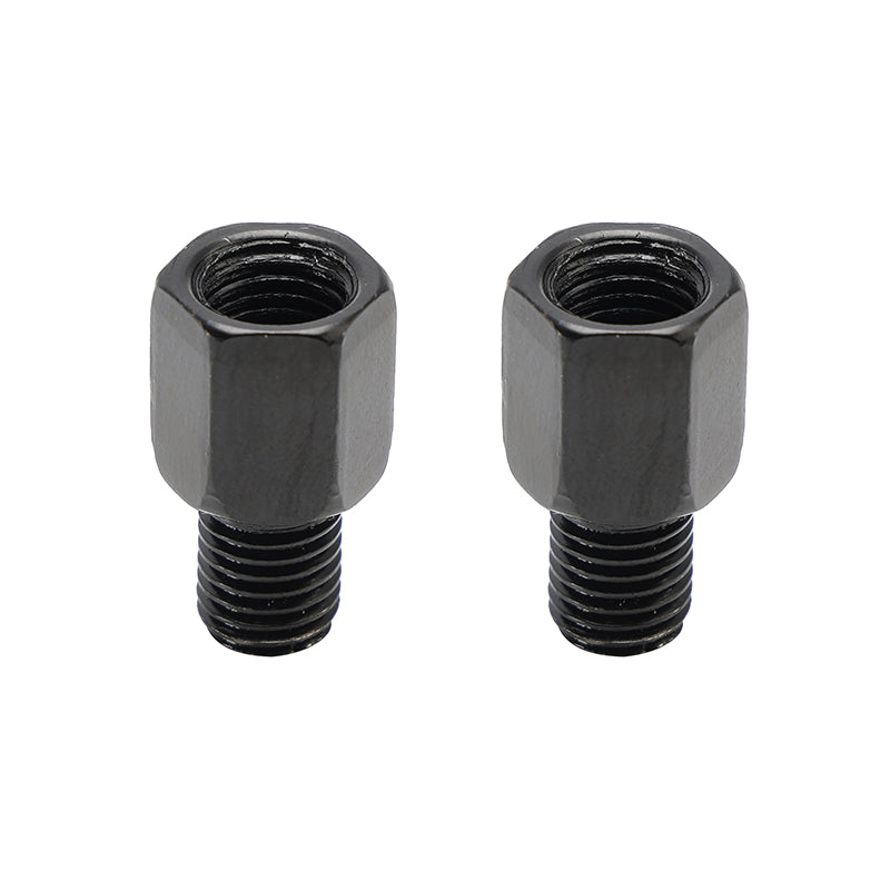 2 Universal Fit Motorcycle Scooter Mirror Adaptors 10mm Reverse to 10mm Standard