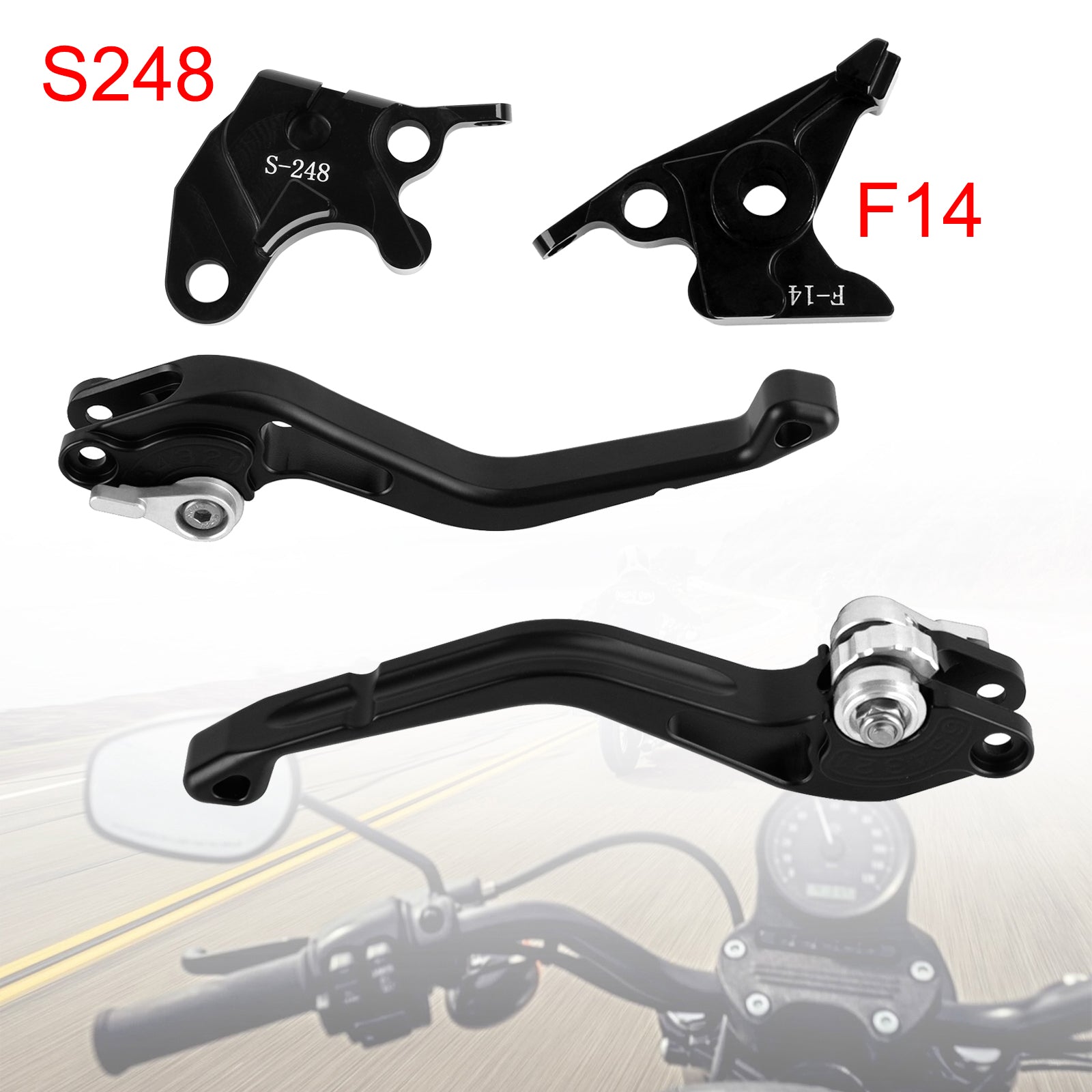 Suzuki GSXR600 750 DL650 GSR600 Silver NEW Short Clutch Brake Lever