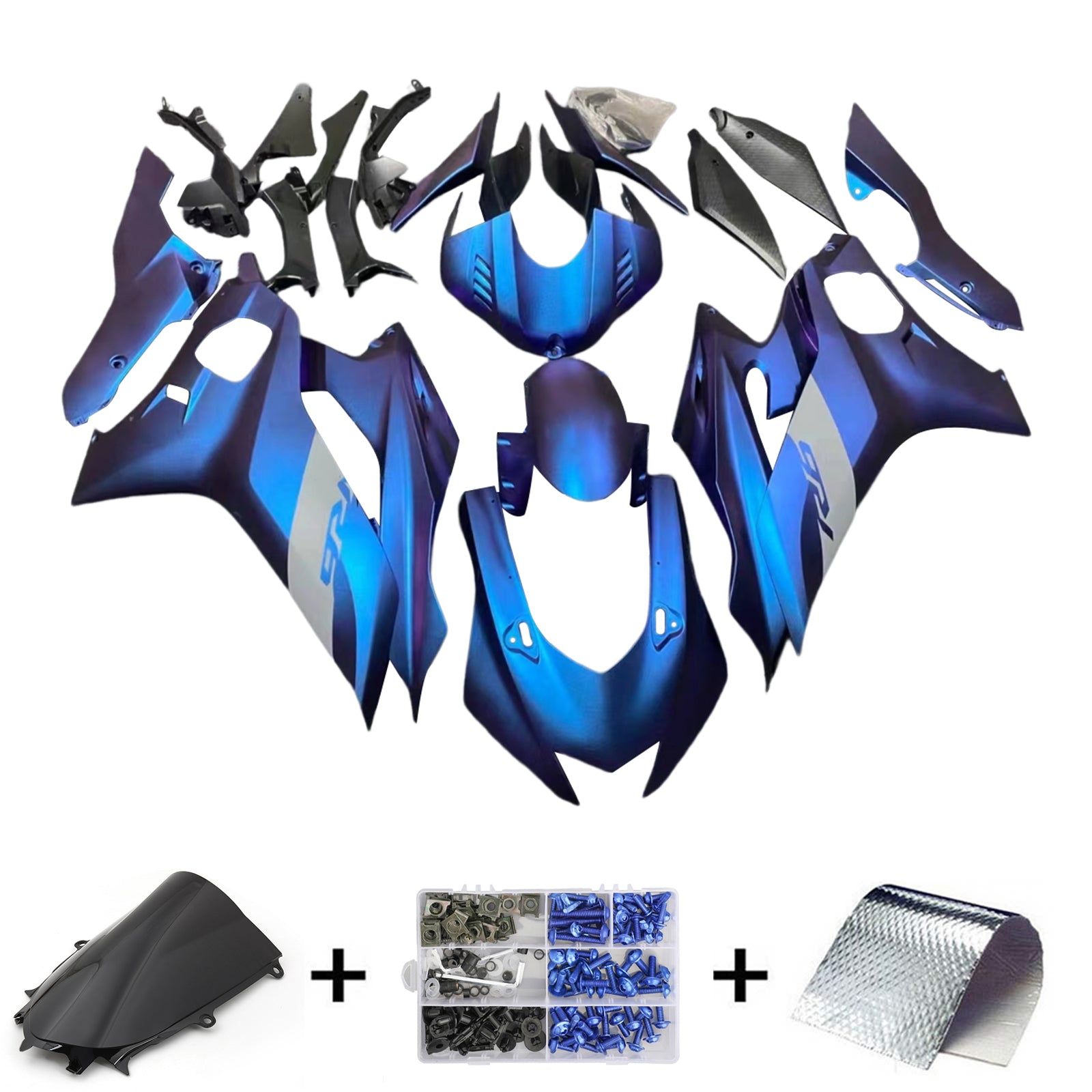 Amotopart Yamaha YZF-R6 2017-2023 Blue Style4 Fairing Kit