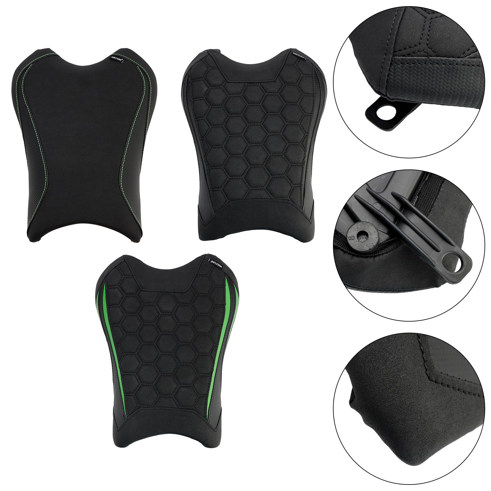 2021-2023  Kawasaki Zx-10R/Rr Front Driver Raider Seat Pillion Saddle Green