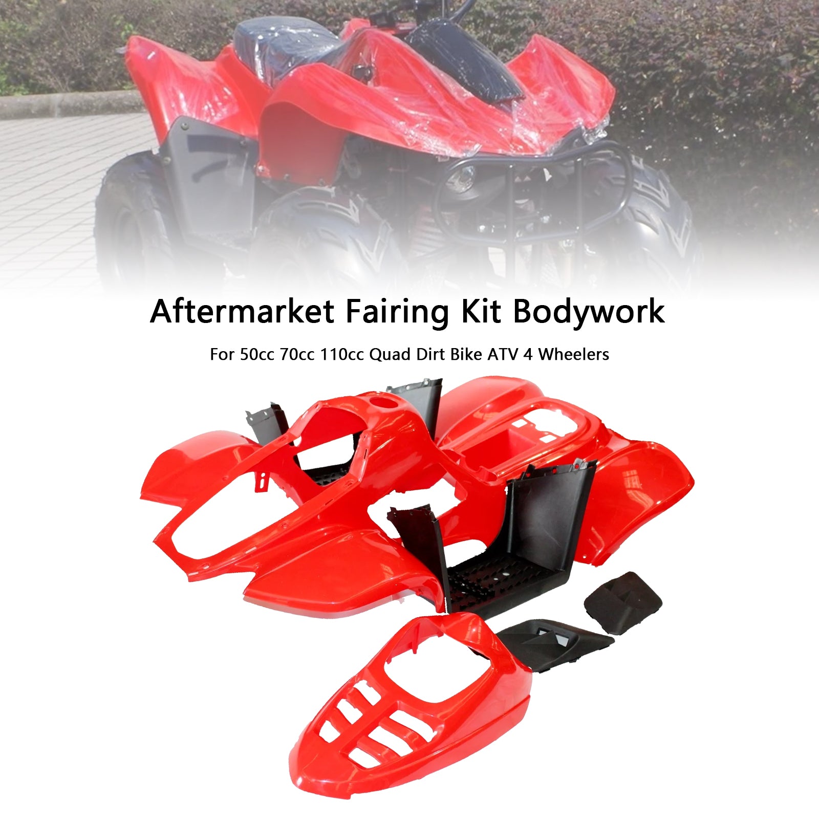 Amotopart For 50cc 70cc 110cc Quad Dirt Bike Atv 4 Wheelers Fairing Kit Collection