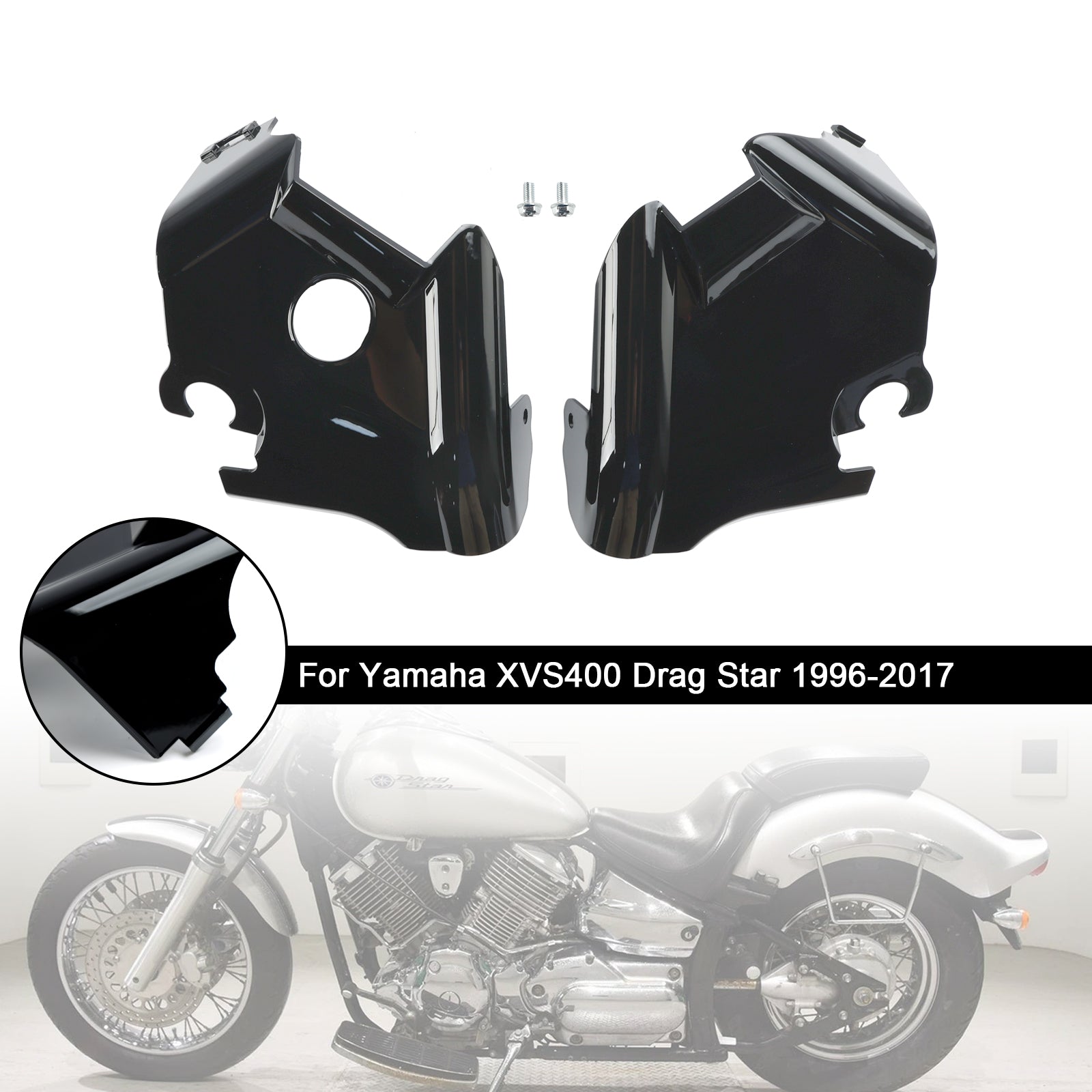 97-03 YAMAHA XVS400 XVS650 Drag Star V-Star 650 gaffel Nackskydd