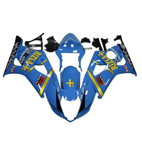 Amotopart 2003-2004 K3 GSXR1000 Suzuki Blue with Yellow Accents Fairing Kit