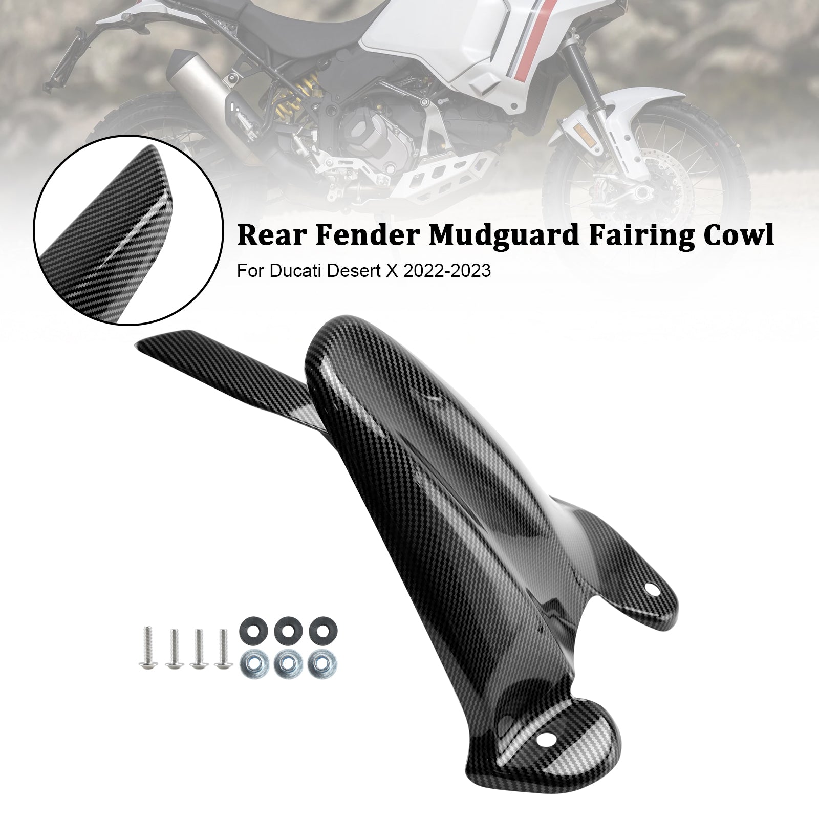 22-23 Ducati Desert X Rear Fender Mudguard Fairing Cowl