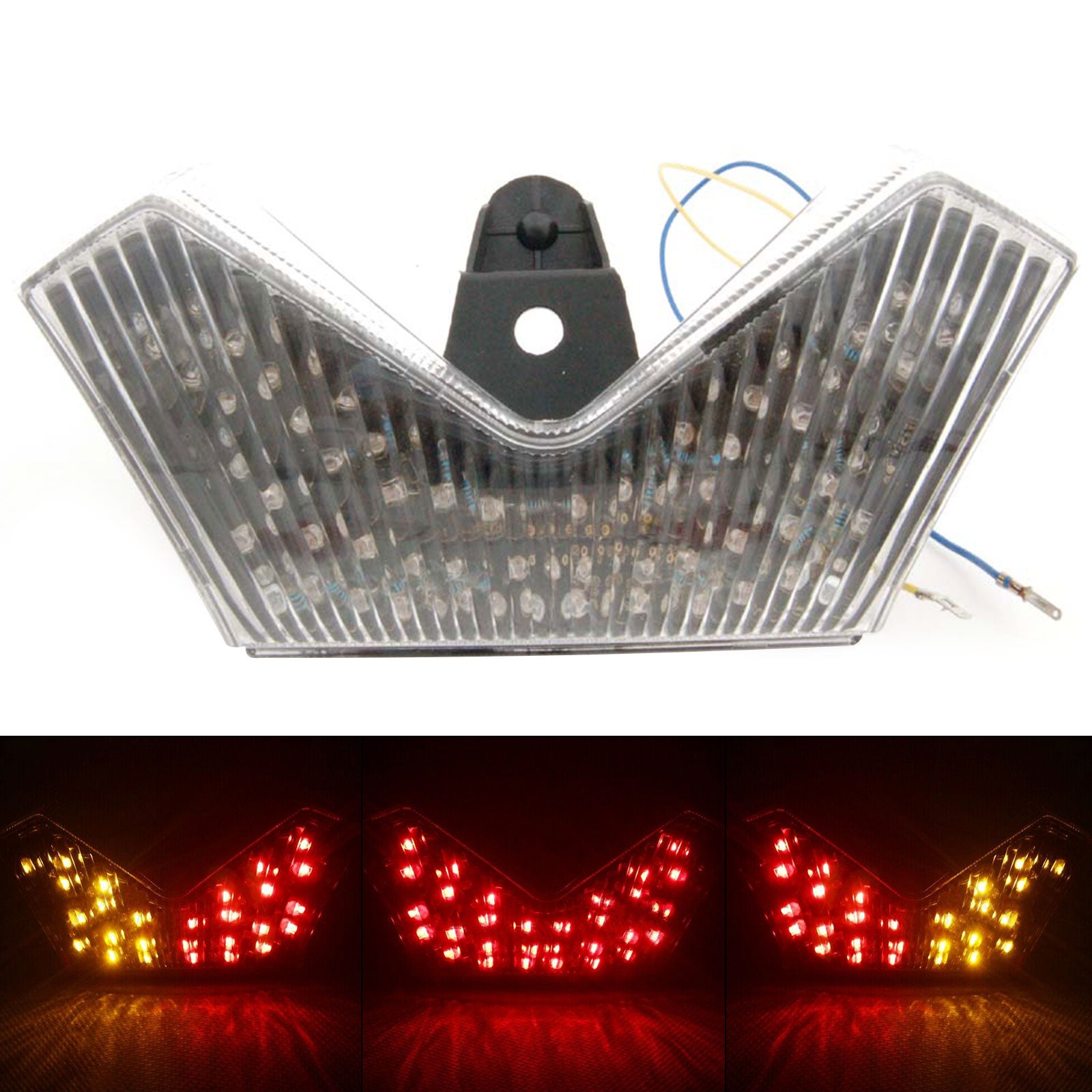 2006-2022 Kawasaki ZX14R ZZR1400 Integrated LED TailLight Turn Signals Smoke