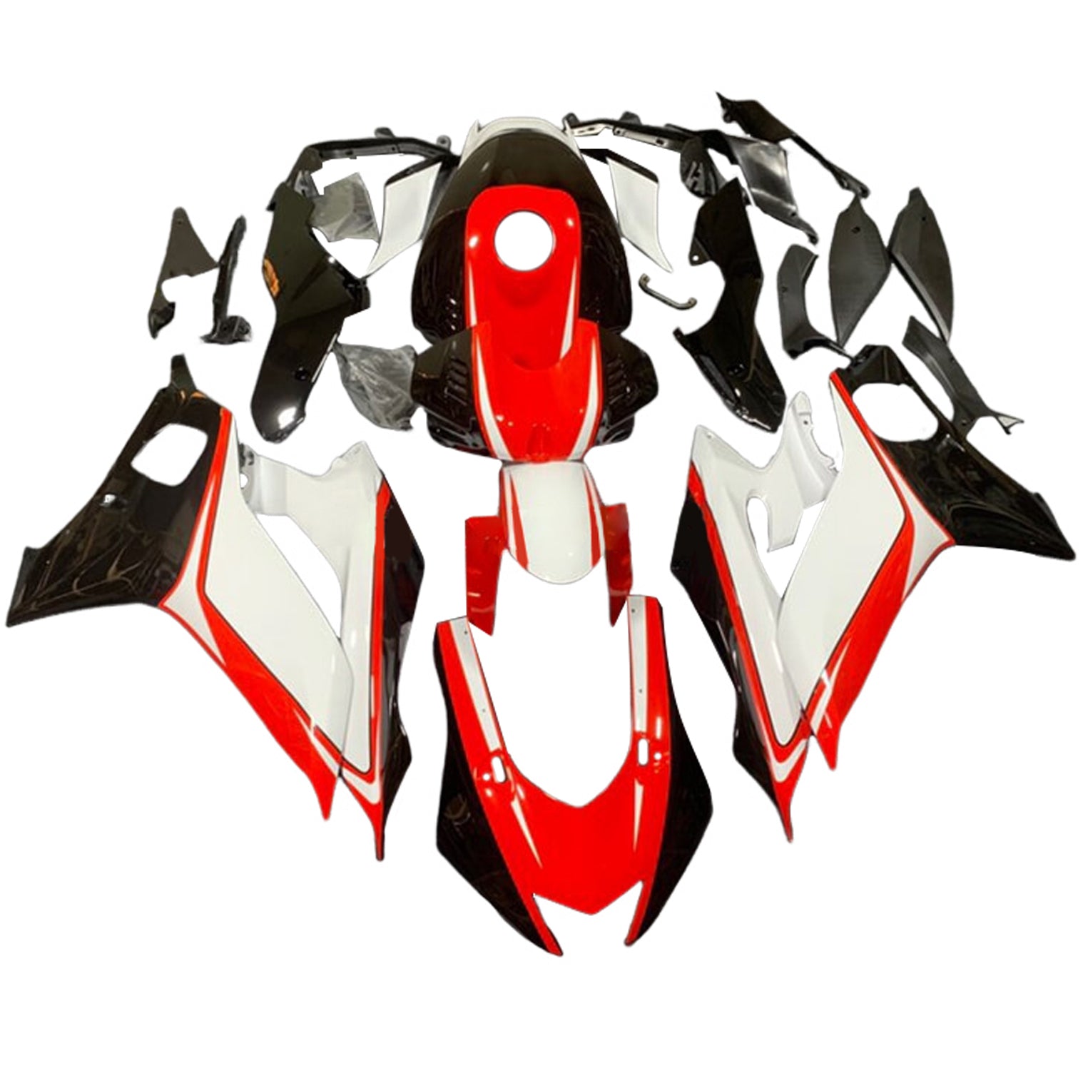 Amotopart 2017-2023 Yamaha YZF R6 Black White Red Fairing Kit