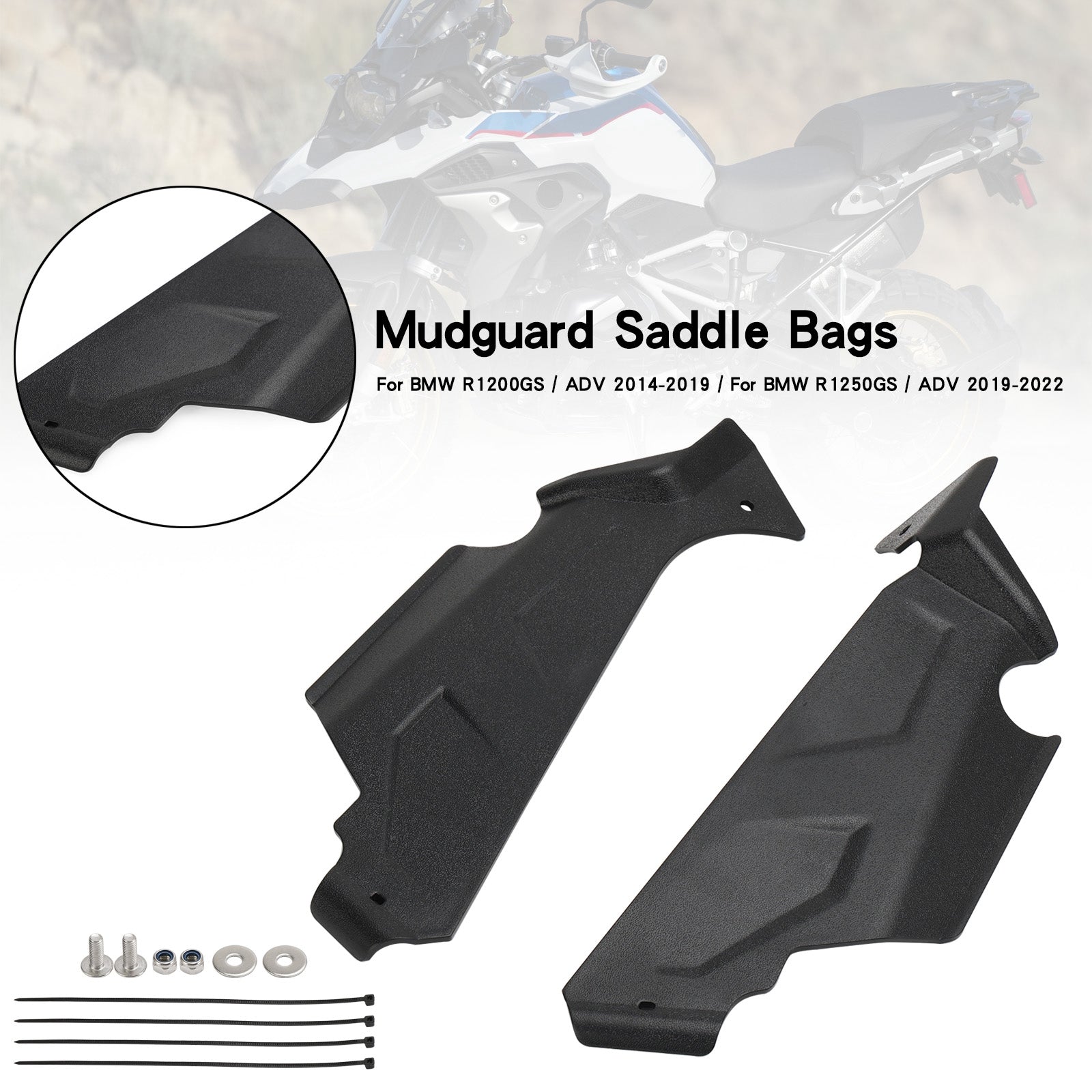 Boîte de sacs de selle de garde-boue de garde-boue pour BMW R1200GS/ADV 14-19 R1250GS/ADV 19-22