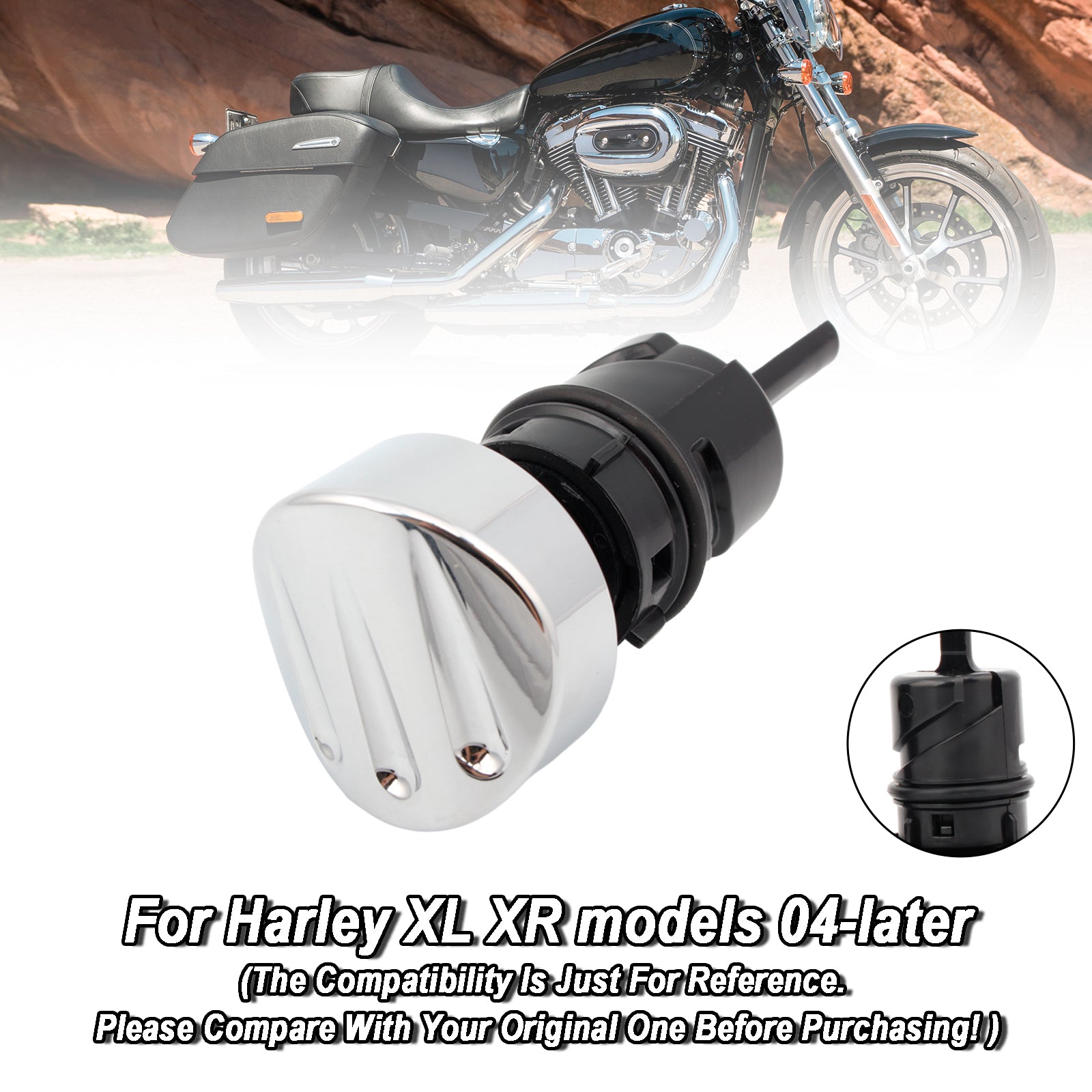 04-16 Sportster XL883 XL1200 Oil Dipstick Tank Cap Plug